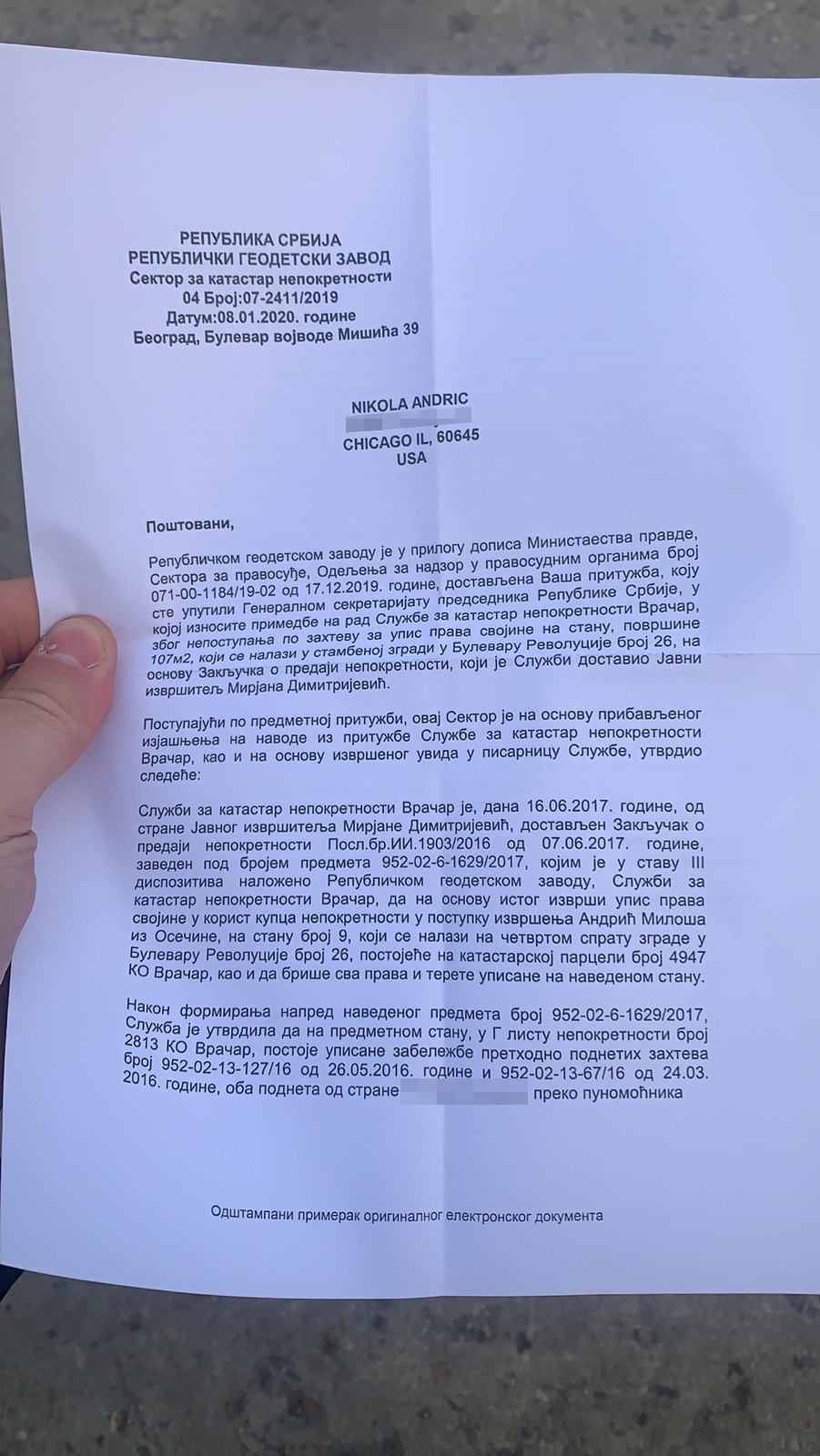 Nikola Andrić, kupovina stana, kupio stan, ne može da ga upiše na svoje ime Foto: Privatna arhiva