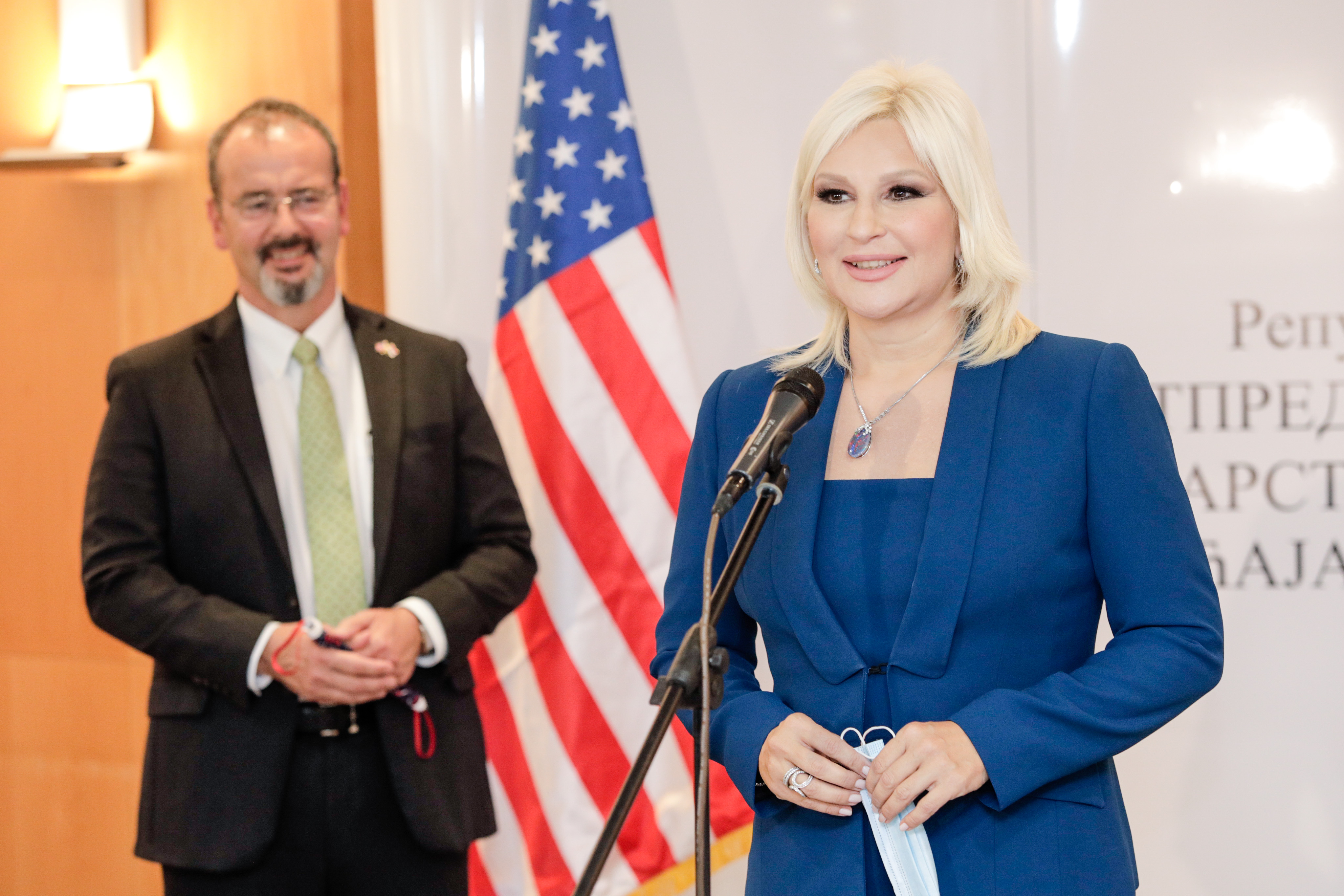 Beograd 23.09.2020. Entoni Godfri, ambasador Amerike u Srbiji, Zorana Mihajlović, ministarka, DFC sastanak Foto: Promo/MGSI