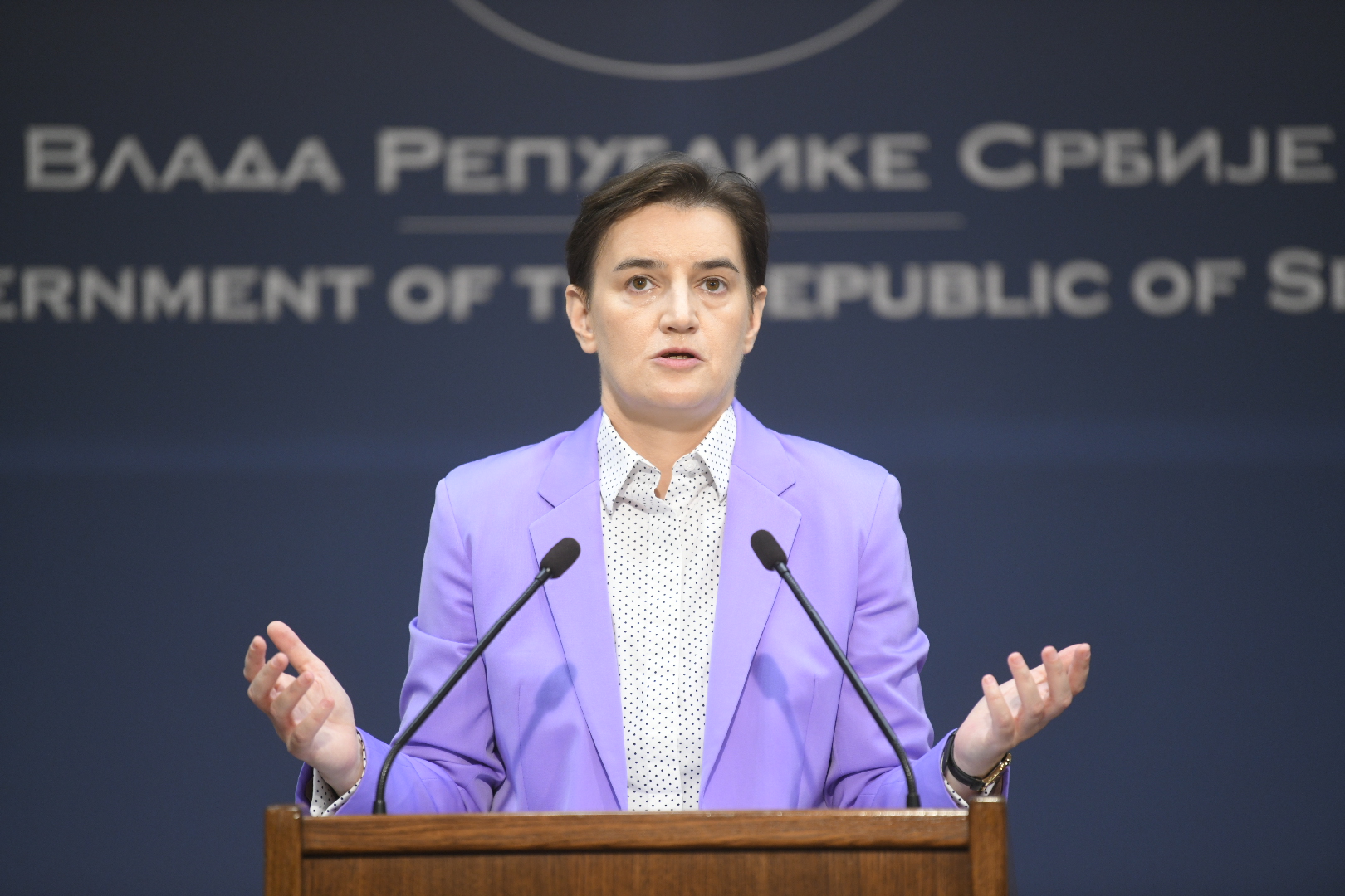 Beograd 02. avgust 2020. Ana Brnabic tokom danasnje konferencije za novinare u Vladi Srbije Foto:Nemanja Jovanović/Nova.rs