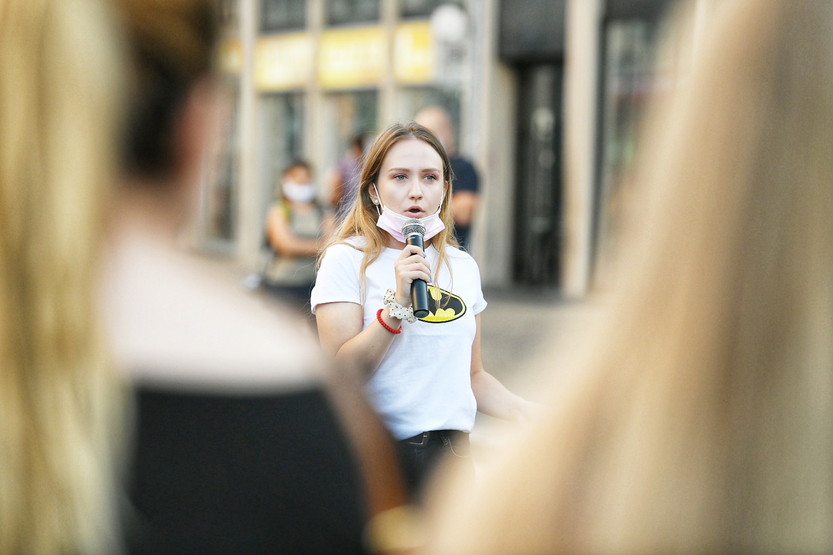 Beograd 24.09.2020. Studenti, protest, Studentski trg, plato ispre Filozofskog fakulteta Foto: Vesna Lalić/Nova.rs