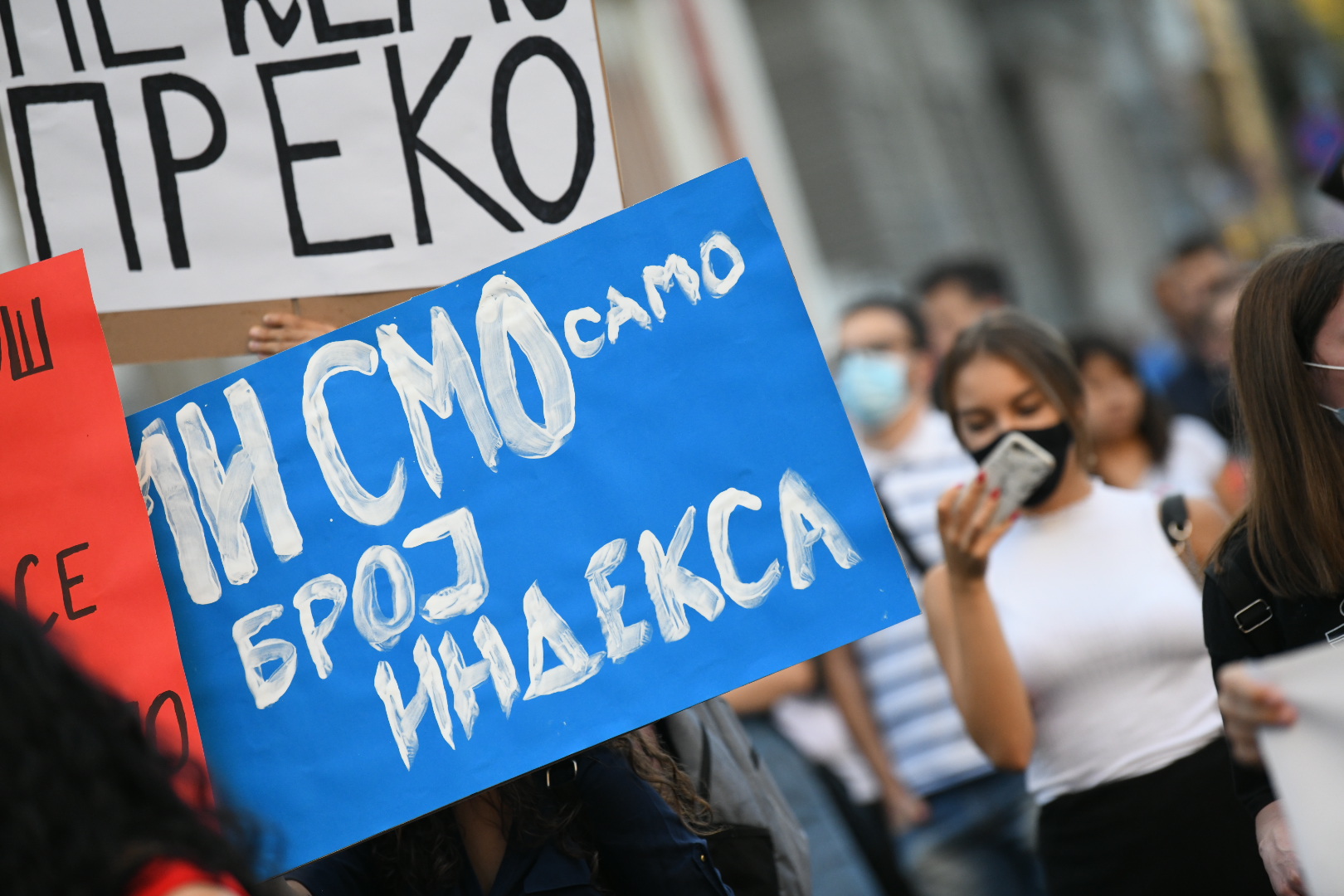 Beograd 24.09.2020. Studenti, protest, Studentski trg, plato ispre Filozofskog fakulteta Foto: Vesna Lalić/Nova.rs