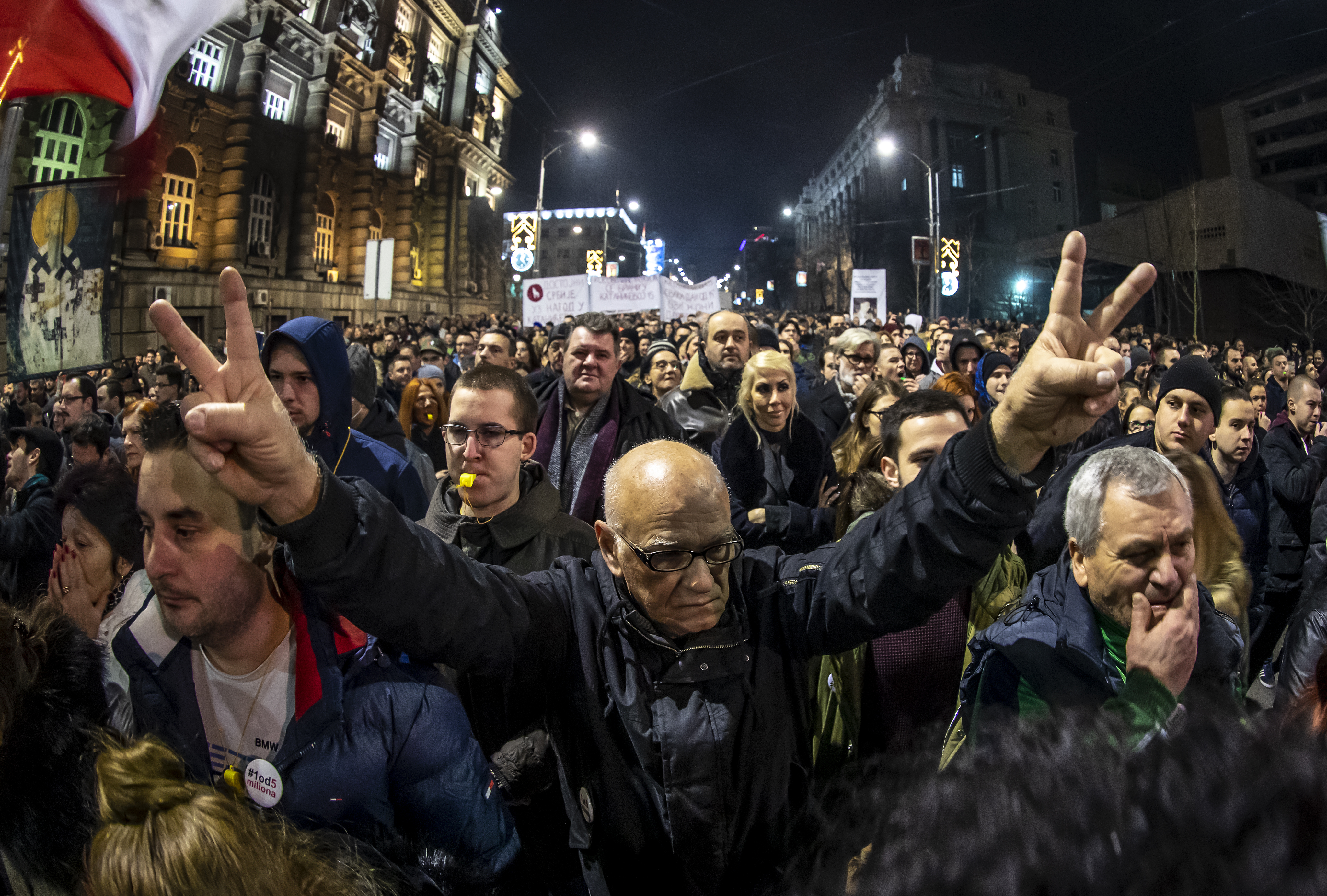 Protest against Serbian President Aleksandar Vucic in Belgrade