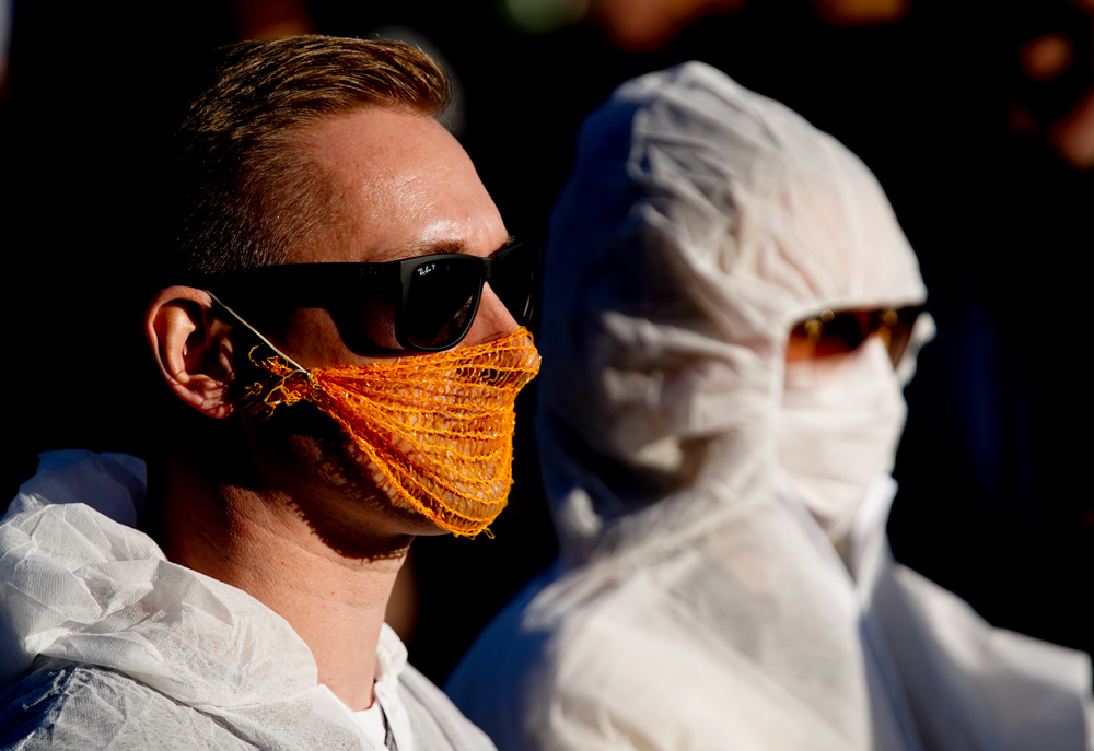 Demonstration against coronavirus restrictions in Leipzig
