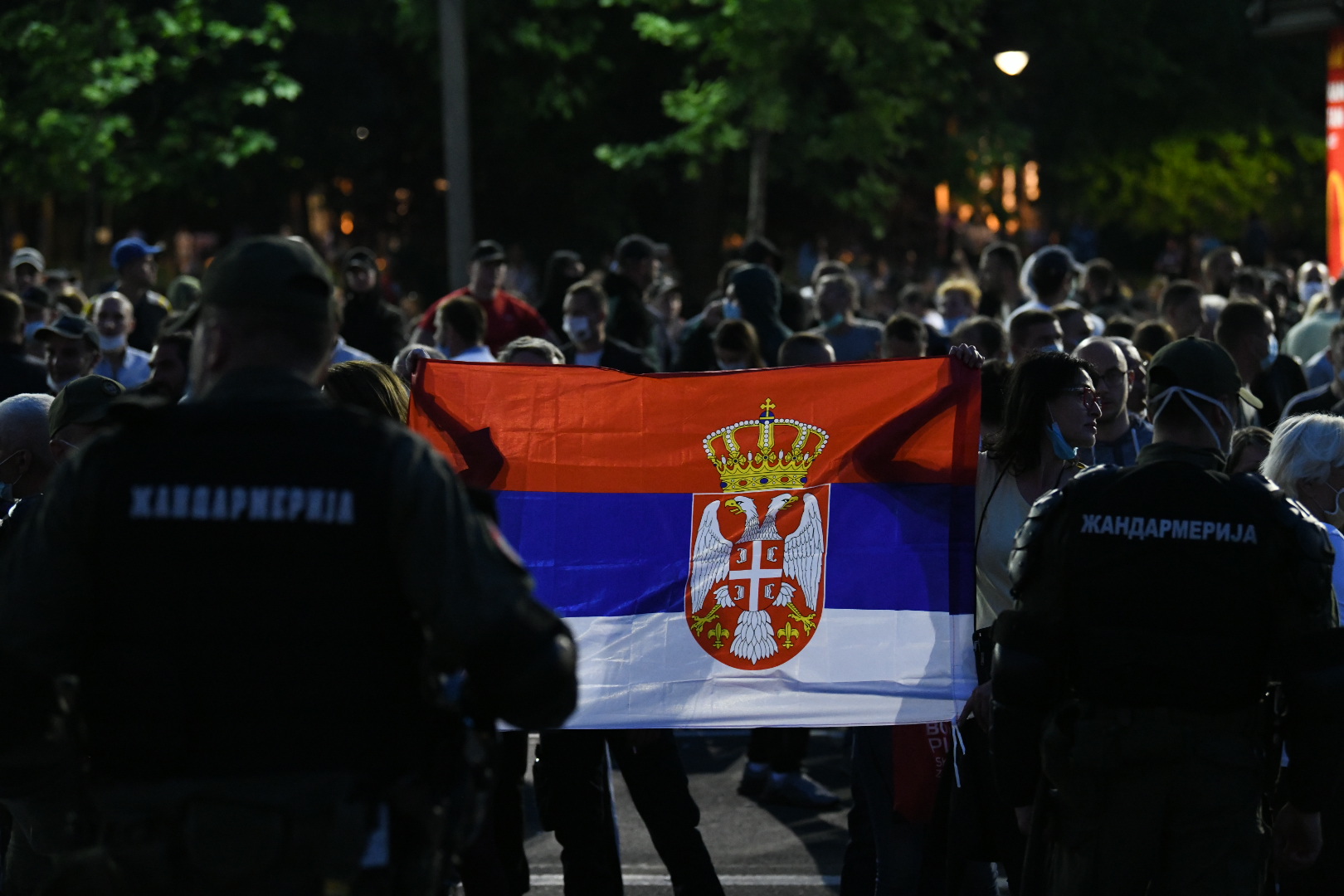Beograd 11.05.2020. Protest ispred Skupštine Srbije opozicija i vlast, žandarmerija protest Foto:Vesna Lalić/Nova.rs