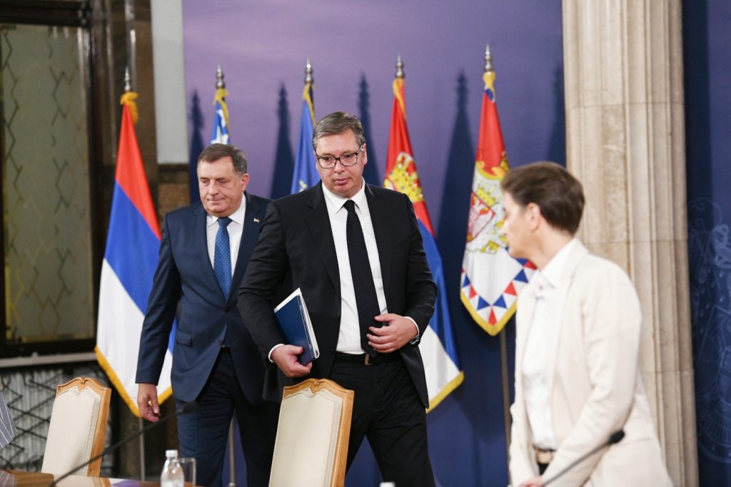 Beograd 26.08.2020. Milorad Dodik, Aleksandar Vučić. Sastanak, susret Aleksandra Vučića i Milorada Dodika u Beogradu Foto: Vesna Lalić/Nova.rs