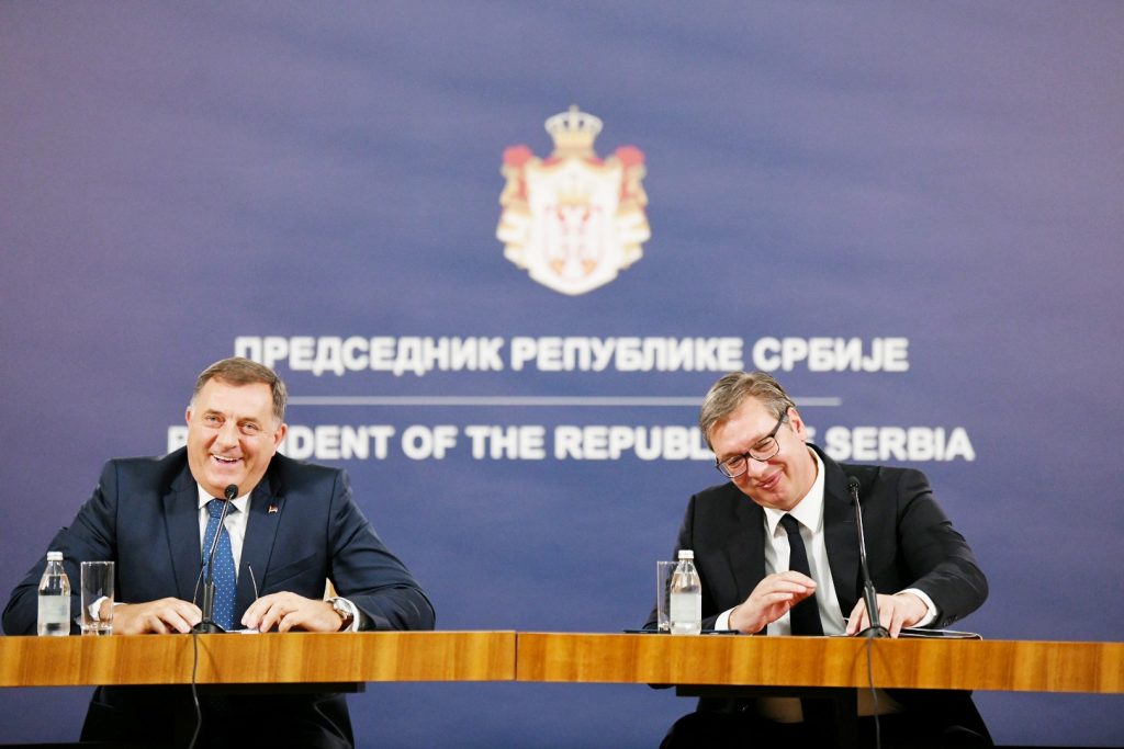 Beograd 26.08.2020. Milorad Dodik, Aleksandar Vučić. Sastanak, susret Aleksandra Vučića i Milorada Dodika u Beogradu Foto: Vesna Lalić/Nova.rs