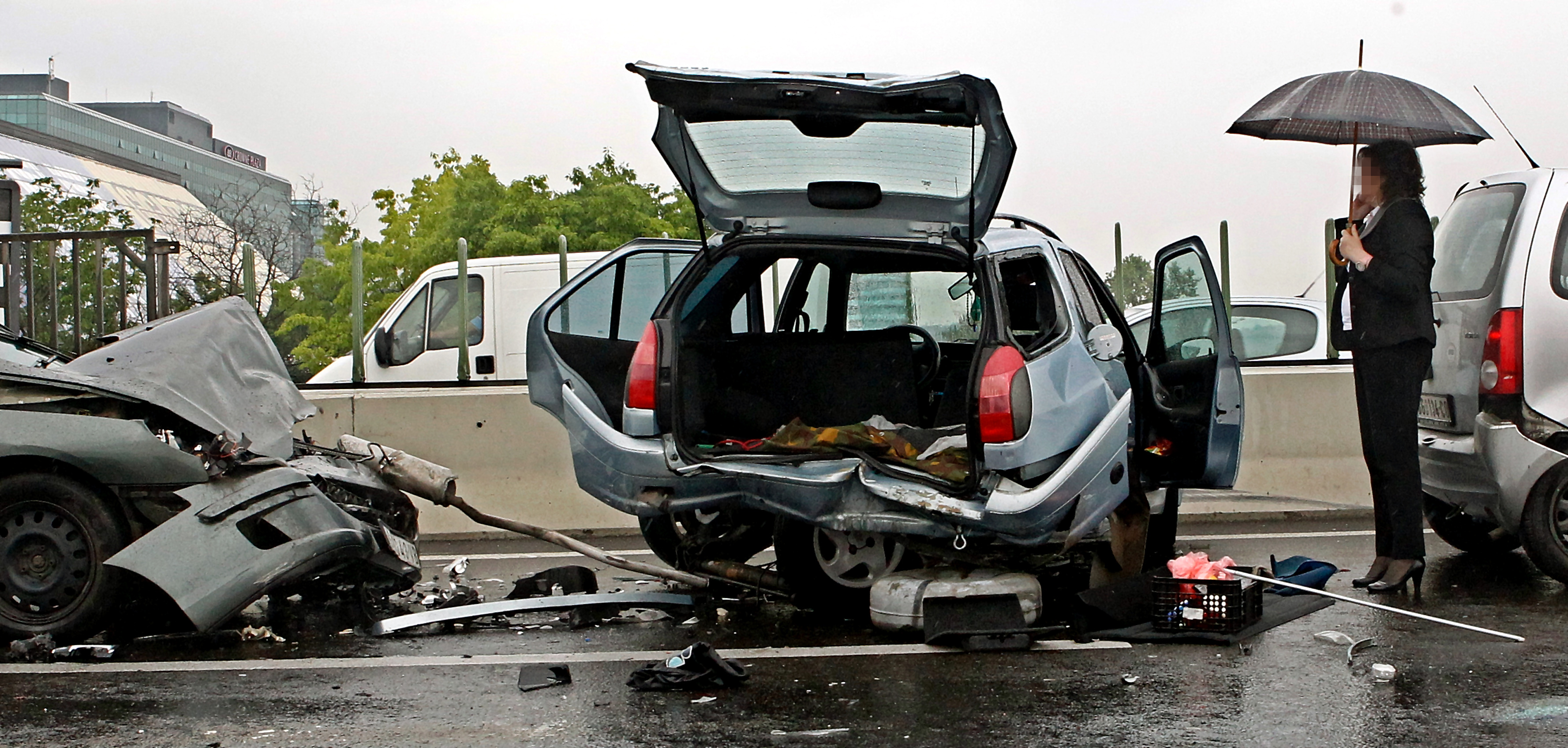 Heavy car crash,no injuries saobracajna nesreca