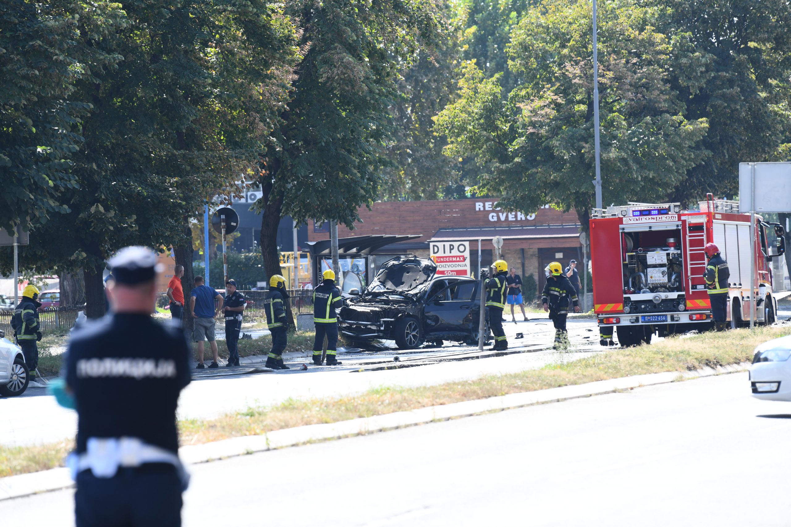 Eksplozija dzipa u Omladinskih brigada foto Goran Srdanov/Nova.rs