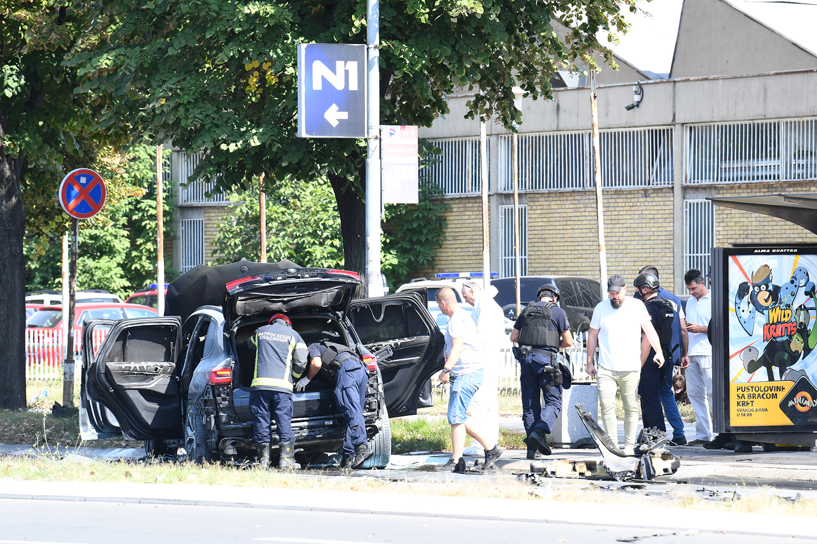 Eksplozija dzipa u Omladinskih brigada foto Goran Srdanov/Nova.rs