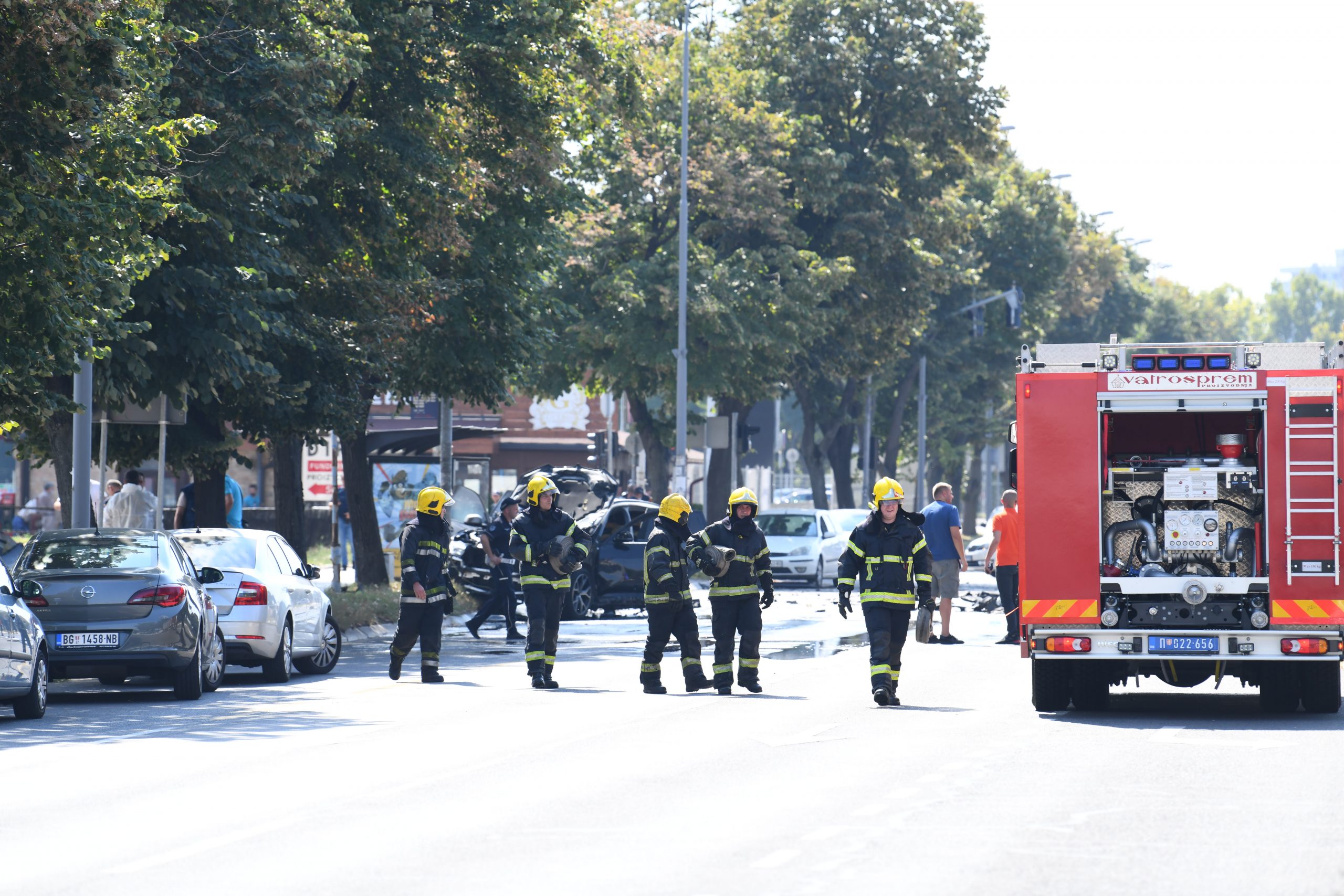 Eksplozija dzipa u Omladinskih brigada foto Goran Srdanov/Nova.rs