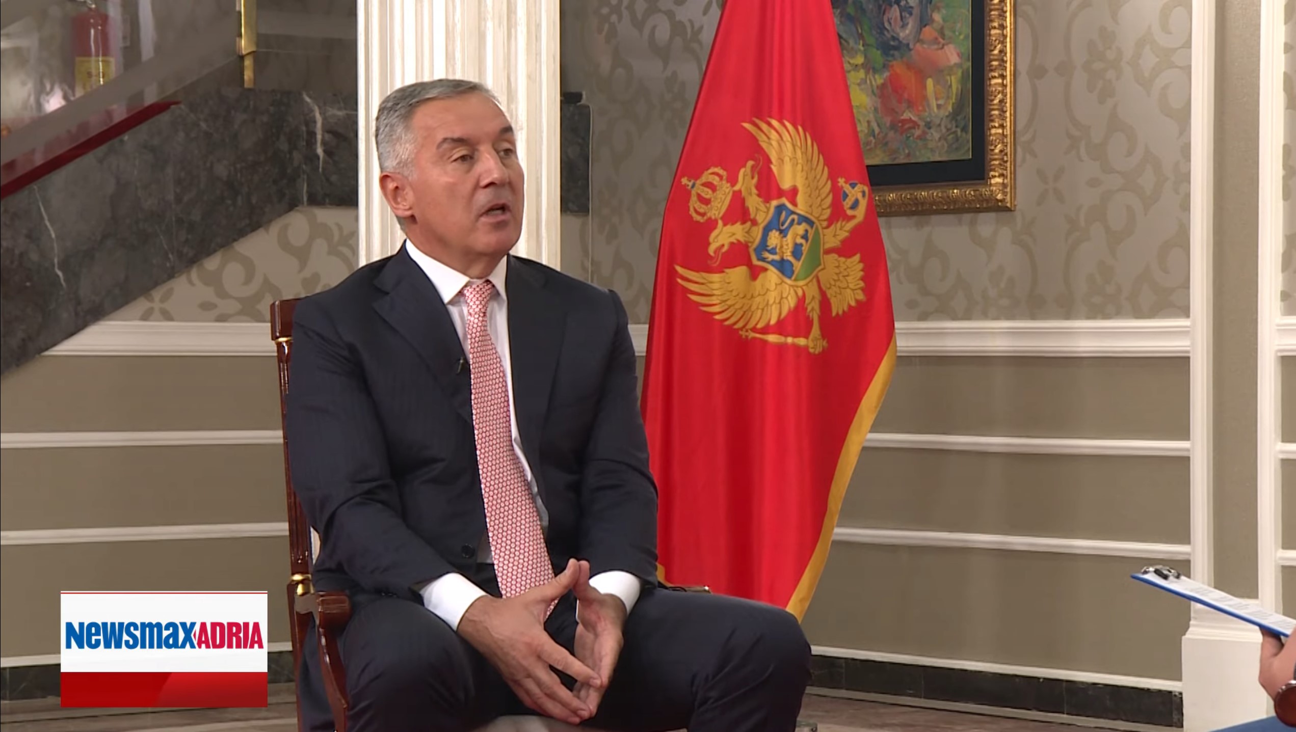 Milo Đukanović, Milo Djukanović, intevju, emisija Pregled dana Foto:  Newsmax Adria