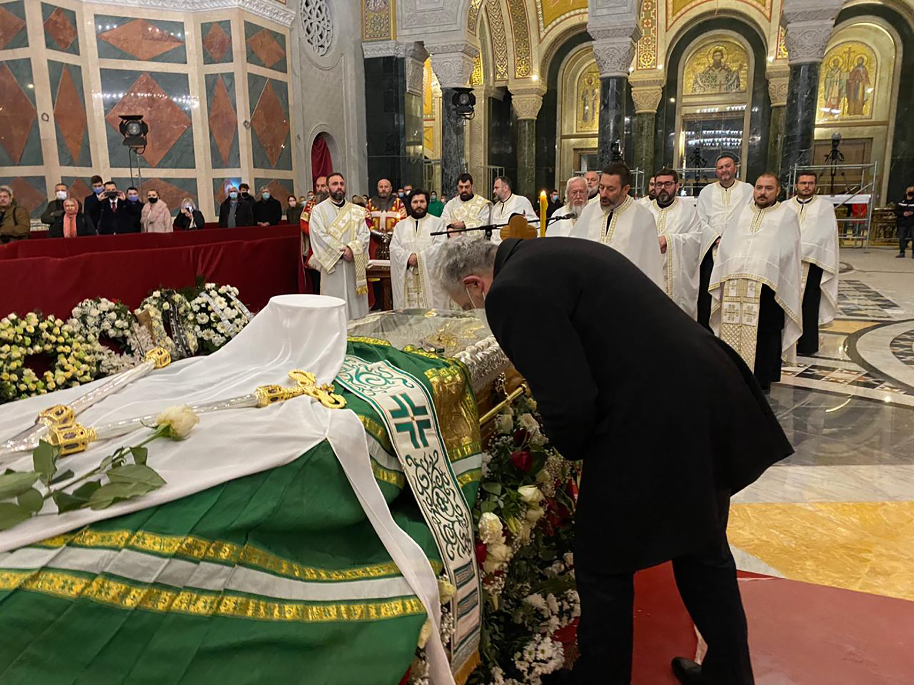 Hram Sv. Save, Zdravko Krivokapić, Patrijarh Irinej