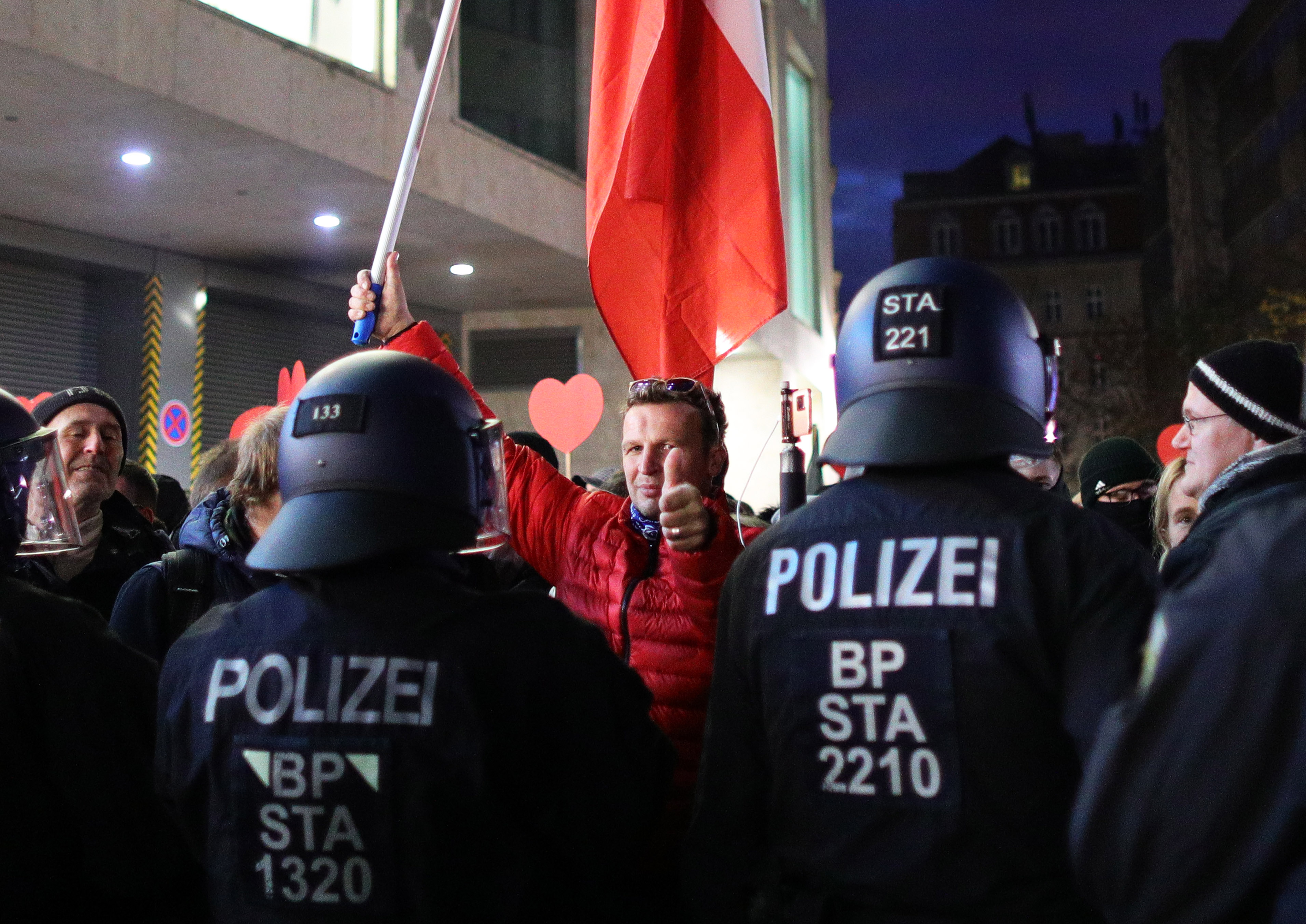 Demonstration against coronavirus restrictions in Leipzig