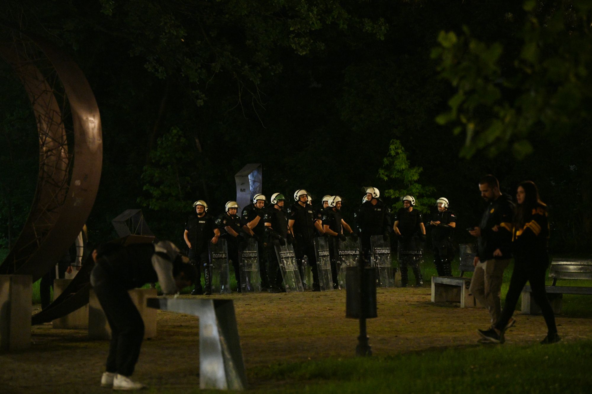 Beograd 10.06.2020. Kraj utakmice, posle utakmice, navijači idu kući. Derbi, Crvena Zvezda, Partizan, oko stadiona, stadion, policija, žandarmerija Foto: Filip Krainčanić/Nova.rs
