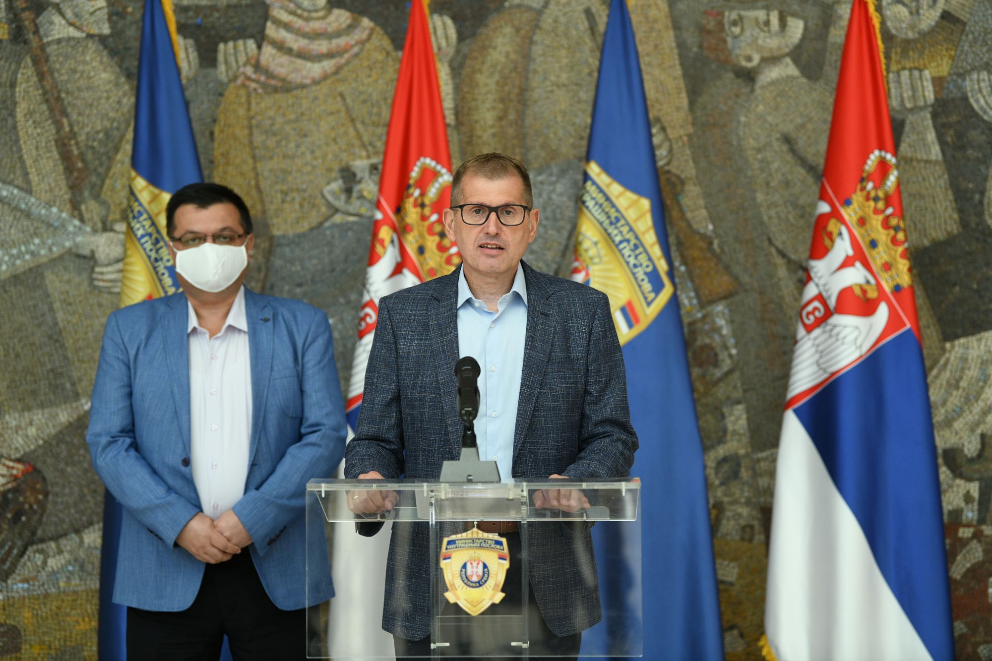 Beograd 11 jul 2020. Konferencija za novinare direktora policije Vladimir Rebica povodom protesta Foto:Filip Krainčanić/Nova.rs