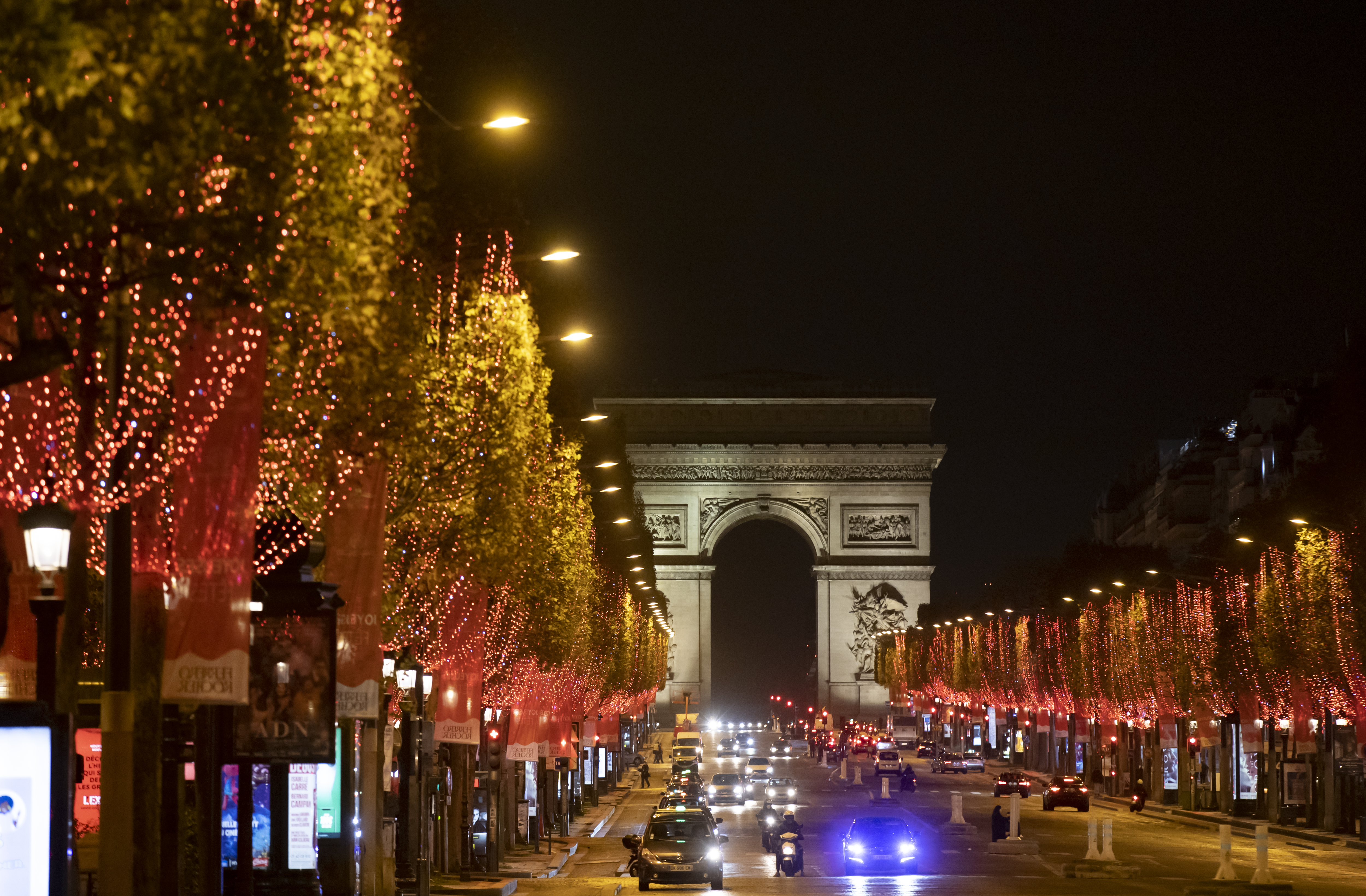 Christmas illuminations on the Champs Elysees in Paris