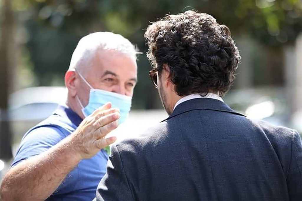 Podgorica, 16. septembra 2020 - Nosilac liste koalicije "Crno na bijelo", Dritan Abazovic. U Skupstini Crne Gore poceo konsultativni sastanak na kojem ce biti zakazana prva sednica novog saziva parlamenta. TANJUG/ INSTAGRAM URA/bs