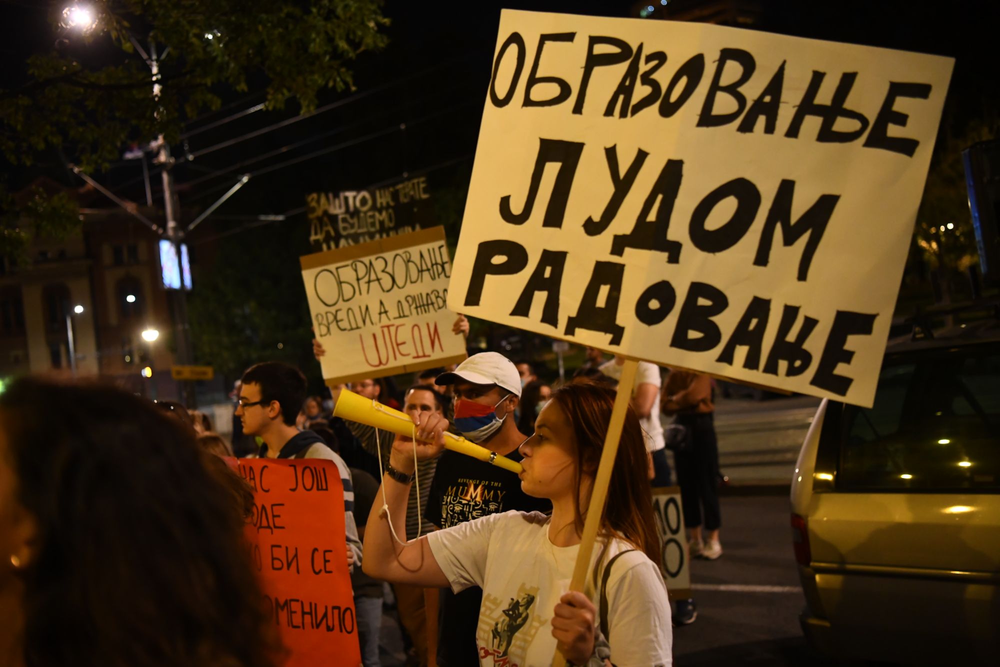 Beograd 03.10.2020. Studentski protest, studenti, protest, Nemanjina, Vlada Srbije Foto: Goran Srdanov/Nova.rs
