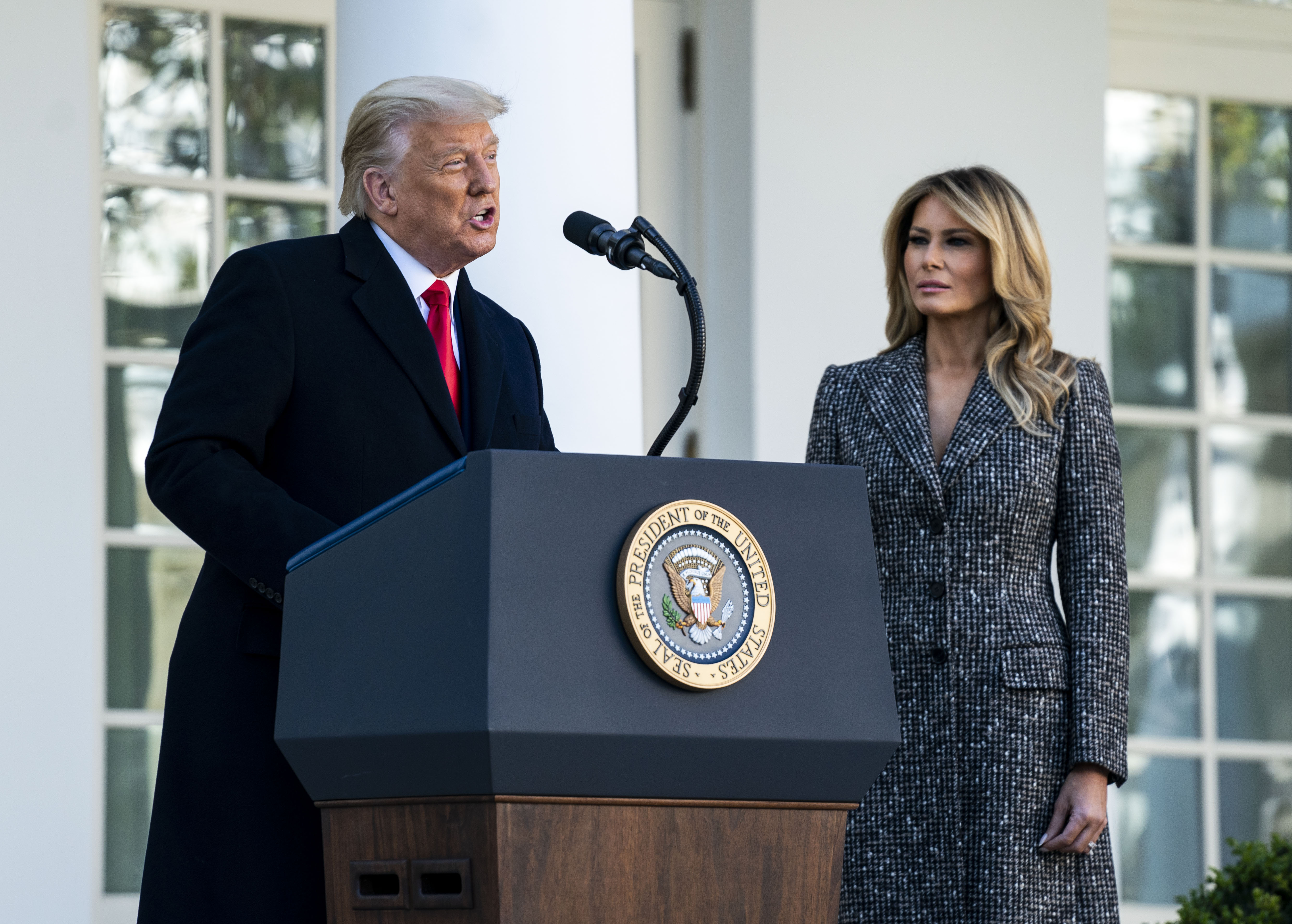 President Trump Pardons the National Thanksgiving Turkey in Washington, DC