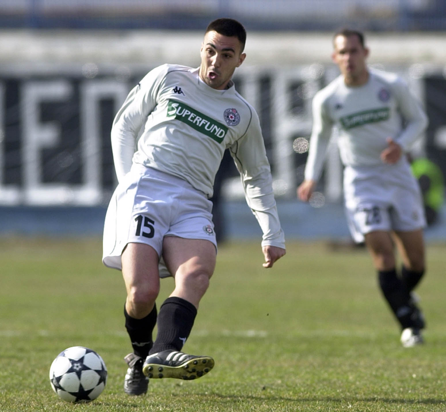 SPORT FUDBAL OFK BEOGRAD PARTIZAN 13.03.2004. Nikola Malbasa FOTO: Pedja Milosavljevic