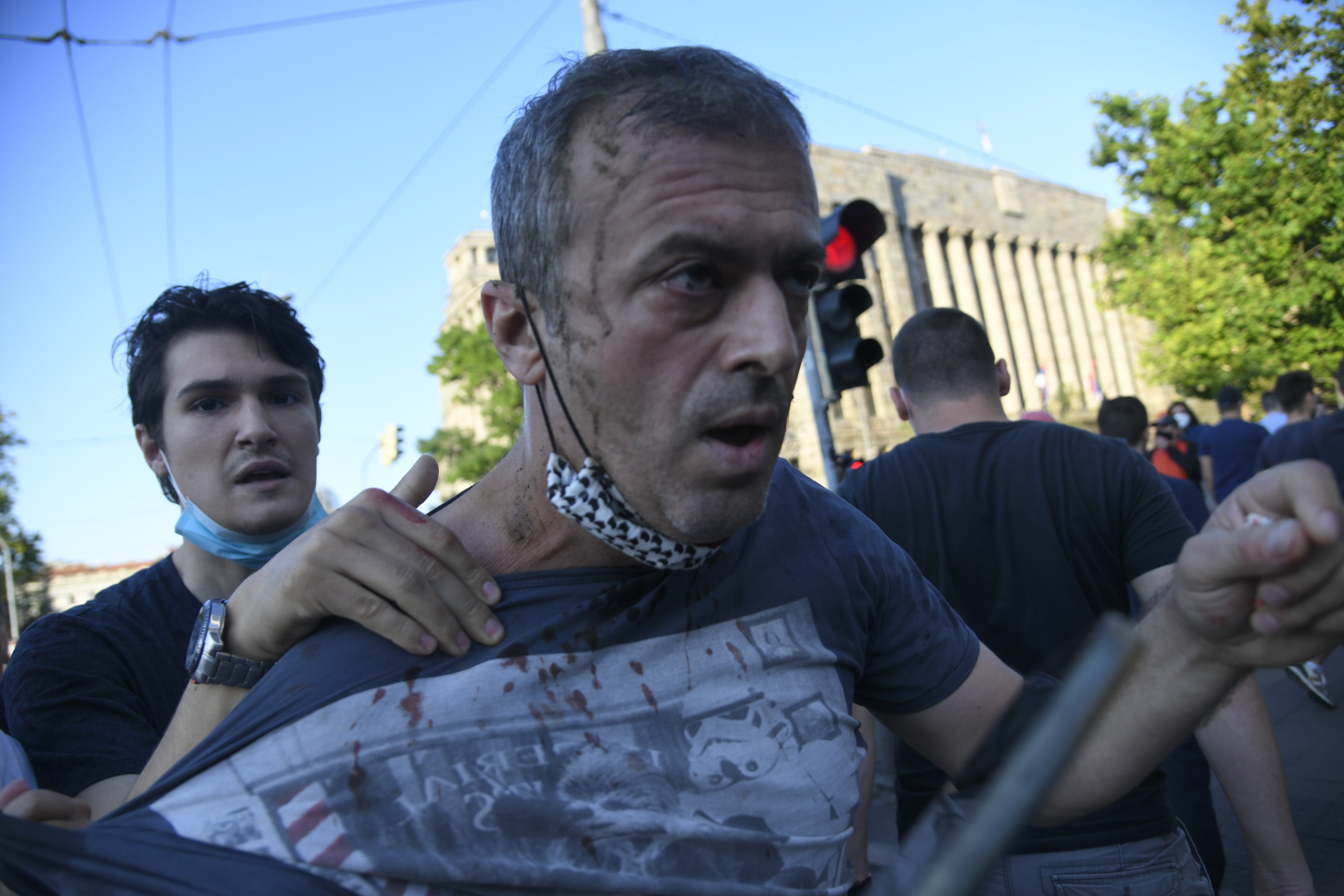 Beograd 08.07.2020. Protest, drugi dan demonstracija, Sergej Trifunović Foto: Nemanja Jovanovic/Nova.rs