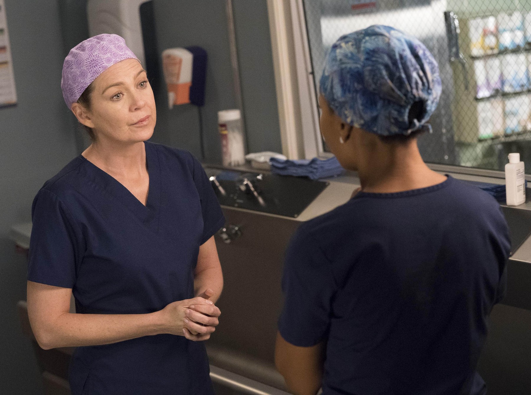 14-11-2018

TV show "Grey's Anatomy" Season 15 Episode 8 - Blowin in the Wind 

Pictured: ELLEN POMPEO, KELLY MCCREARY,Image: 396092719, License: Rights-managed, Restrictions: , Model Release: no, Credit line: ABC / Planet / Profimedia