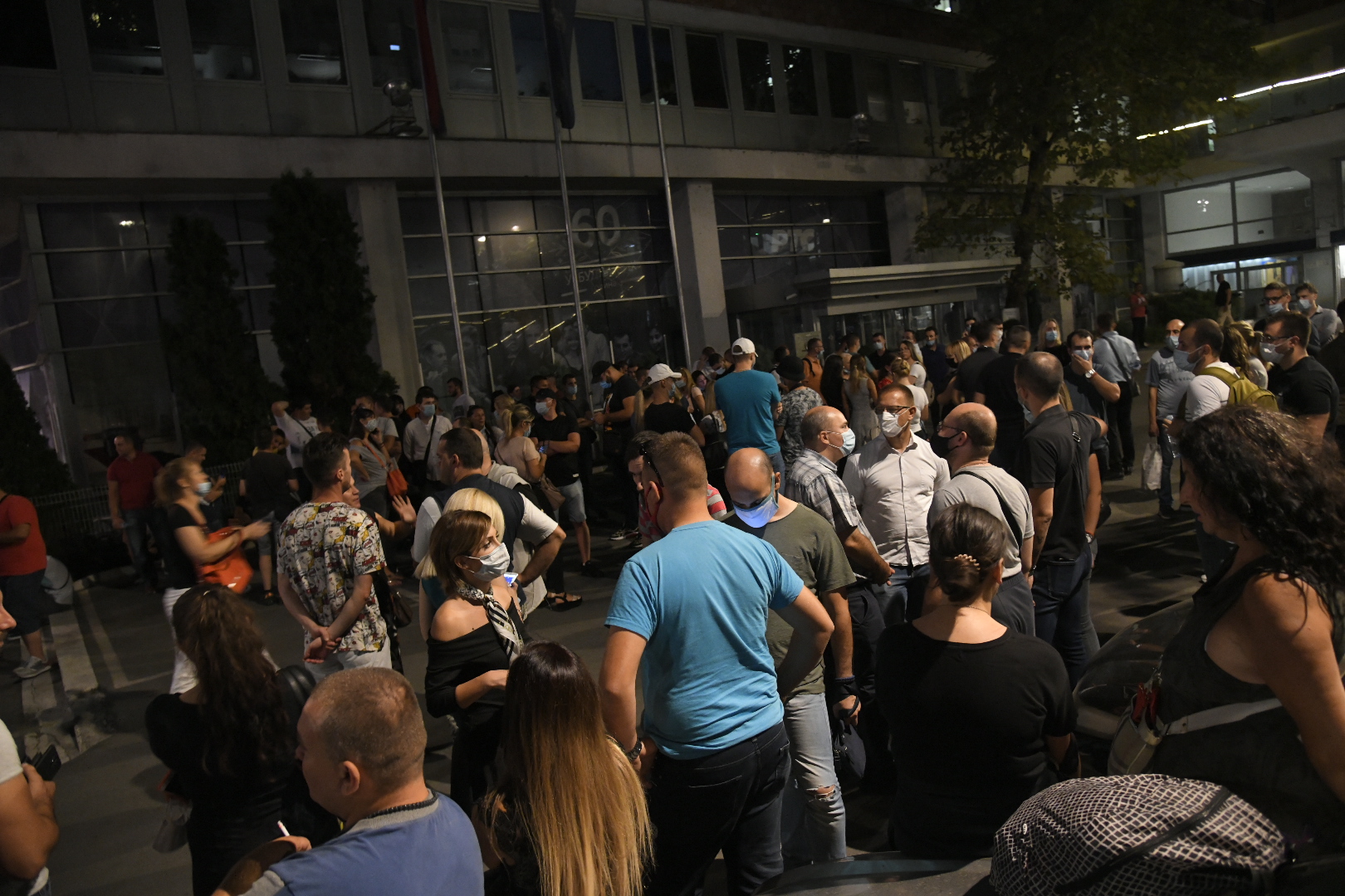 Beograd, 10.09.2020. Protest ispred RTS a Foto: Nemanja Jovanović/Nova.rs