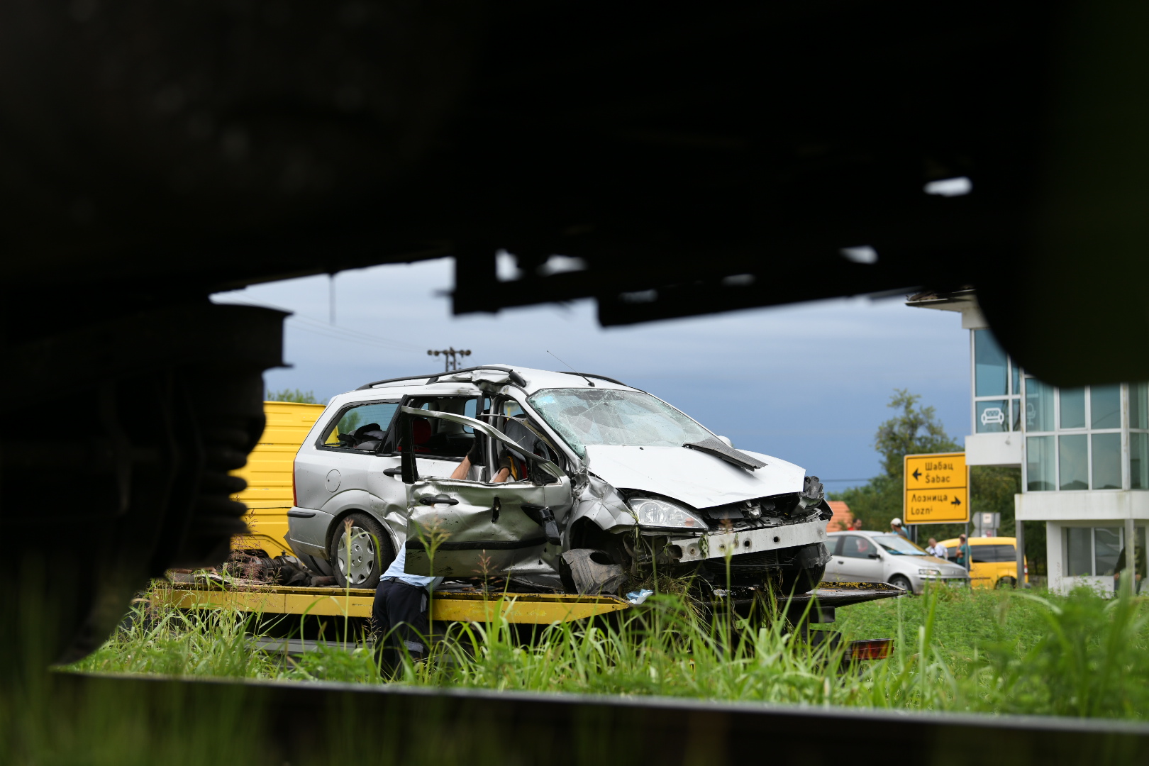 Zminjak, Šabac 25.07.2020. Saobraćajna nesreća , pruga, voz naleteo na auto, muž i žena poginuli, deca povređena Foto: Vesna Lalić/Nova.rs