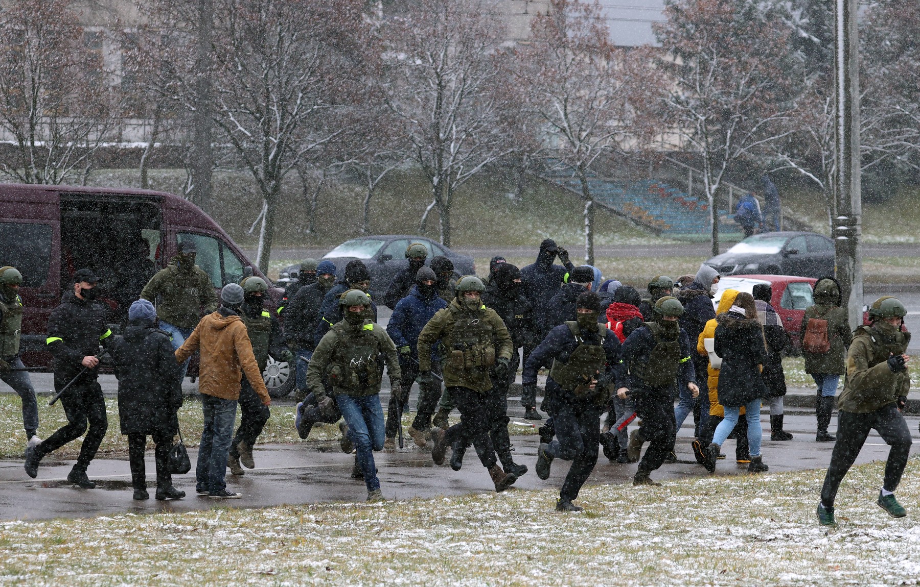 Opposition protest in Minsk, Belarus