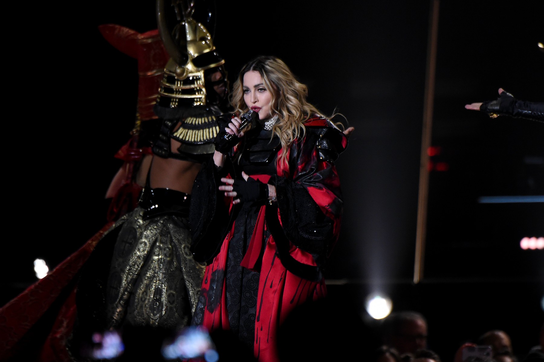 (FILE) Madonna in concert at the AmericanAirlines Arena, Miami, Florida.