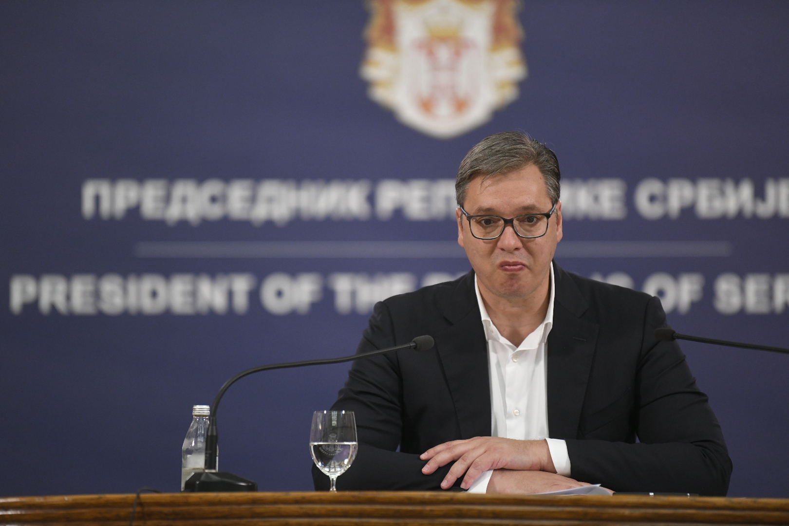 Beograd 08.07.2020. Aleksandar Vučić konferencija za medije, za stampu, za novinare, posle protesta i upada u skupstinu Srbije. Foto: Nemanja Jovanović/Nova.rs