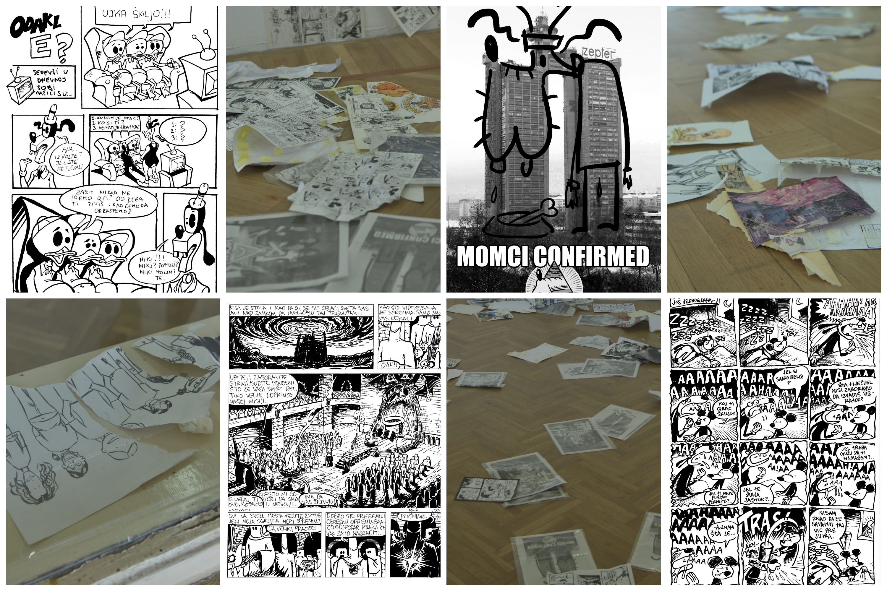 Kombo Izlozba Stara kapetanija iscepani radovi