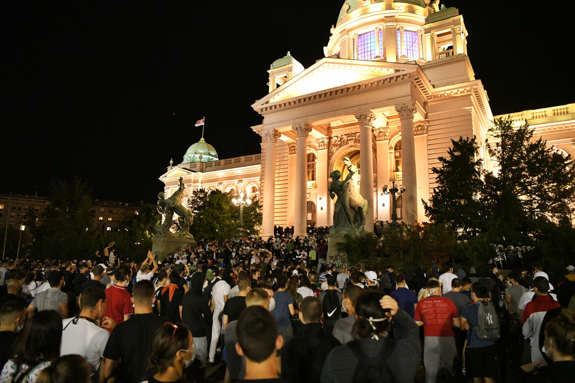 Beograd 10.07.2020. Policija, Skupština Srbije, protest, četvrti dan, 4 dan Foto: Filip Krainčanić/Nova.rs