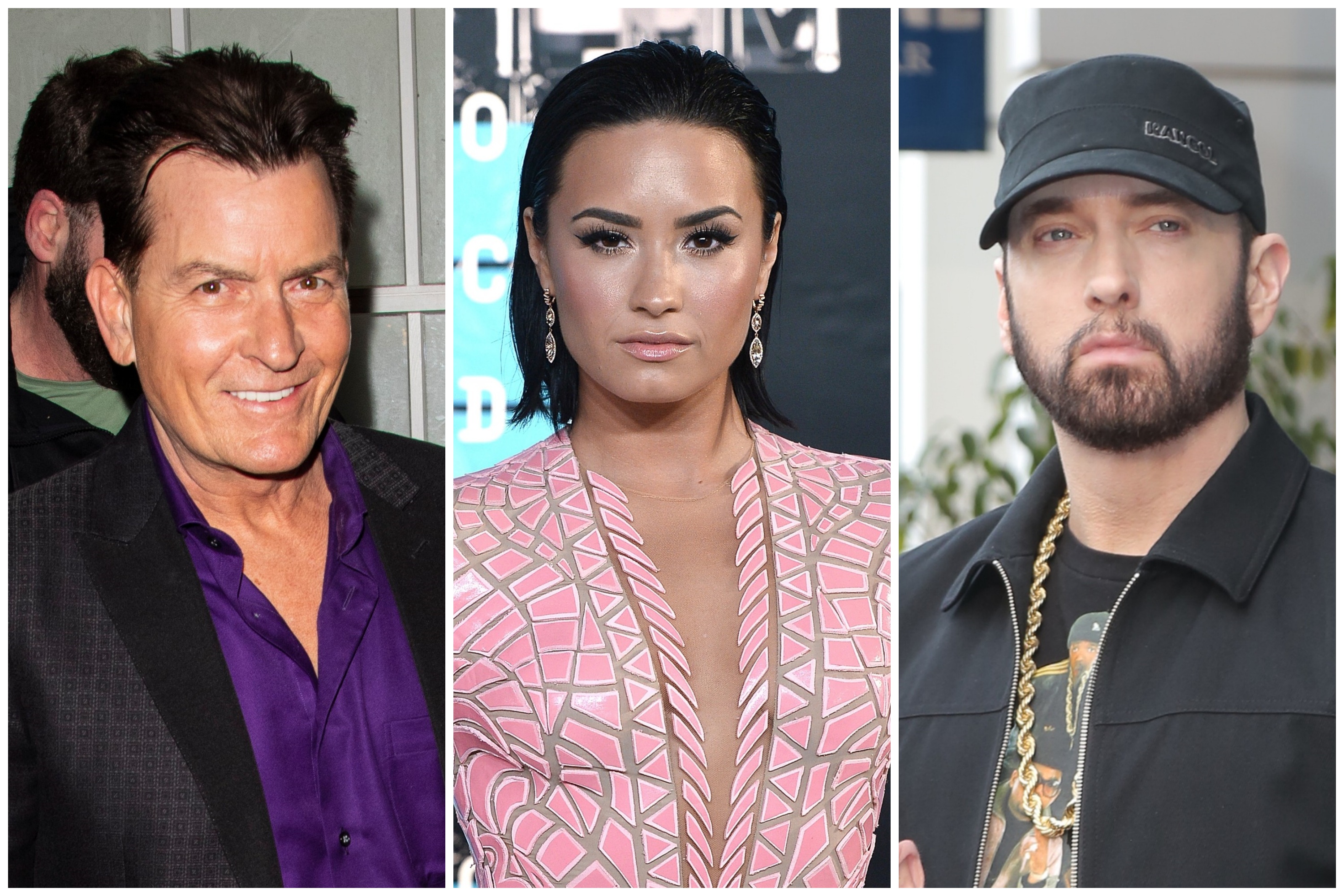 Čarli Šin, Demi Lovato, Eminem, kombo Foto: MEGA / The Mega Agency / ALLA / BACKGRID / Backgrid USA / Parisa Afsahi / ddp USA / Profimedia
