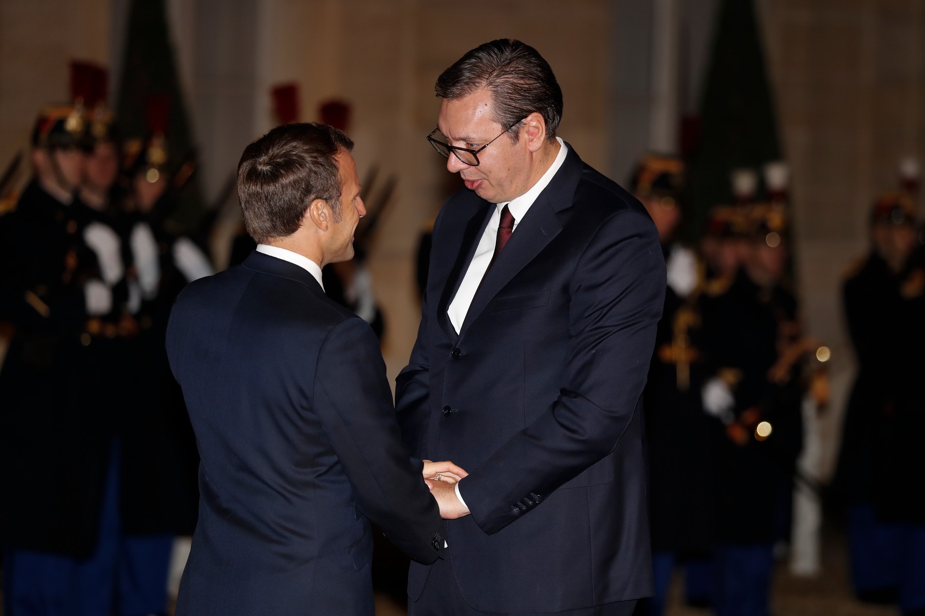 Macron hosts Peace Forum dinner at Elysee