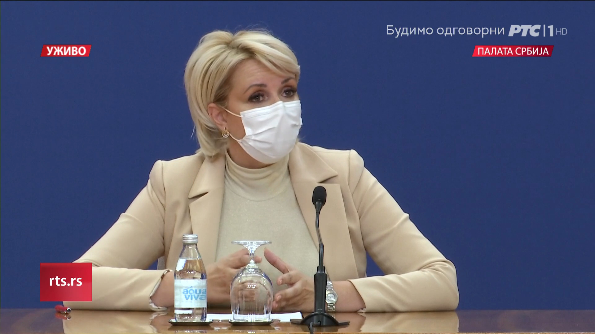 09.10.2020. Darja Kisic Tepavcevic, krizni stab, nova frizura