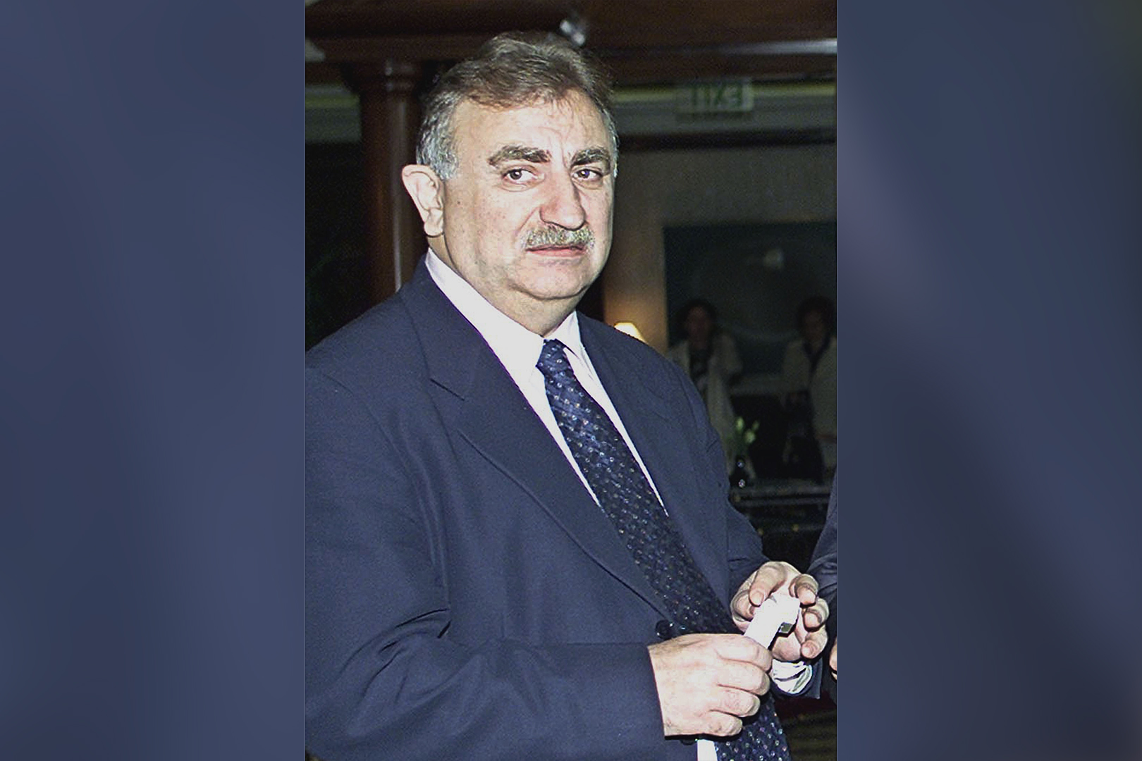 FILE PHOTO OF BRANKO BULATOVIC WOUNDED BY UNKNOWN GUNMAN IN FRONT OF HIS OFFICE IN BELGRADE.