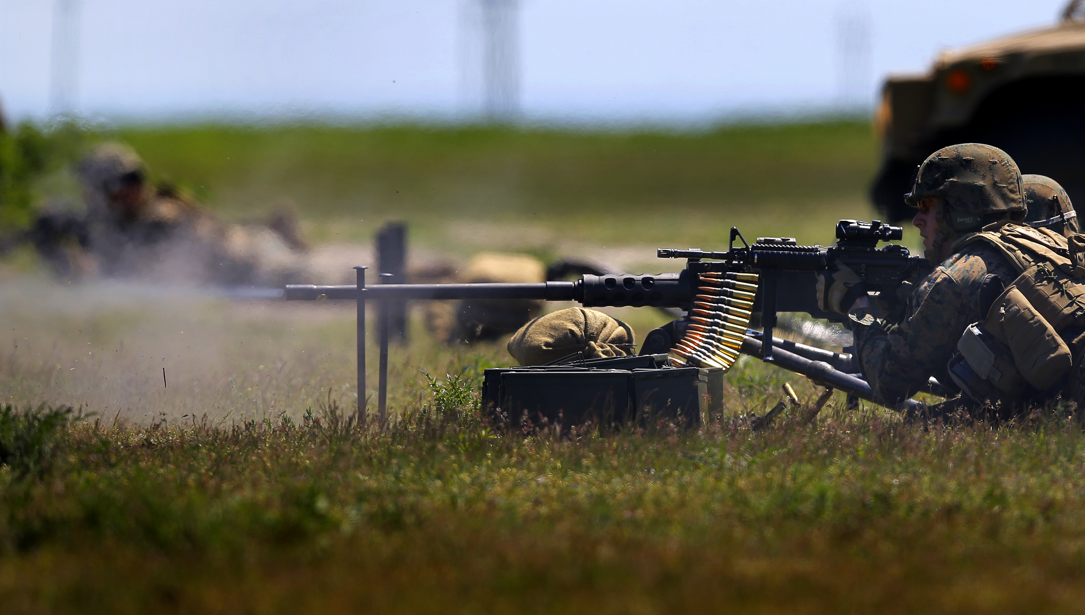 Joint Romanian Bulgarian Armenian Macedonian and US military drill at Babadag training area