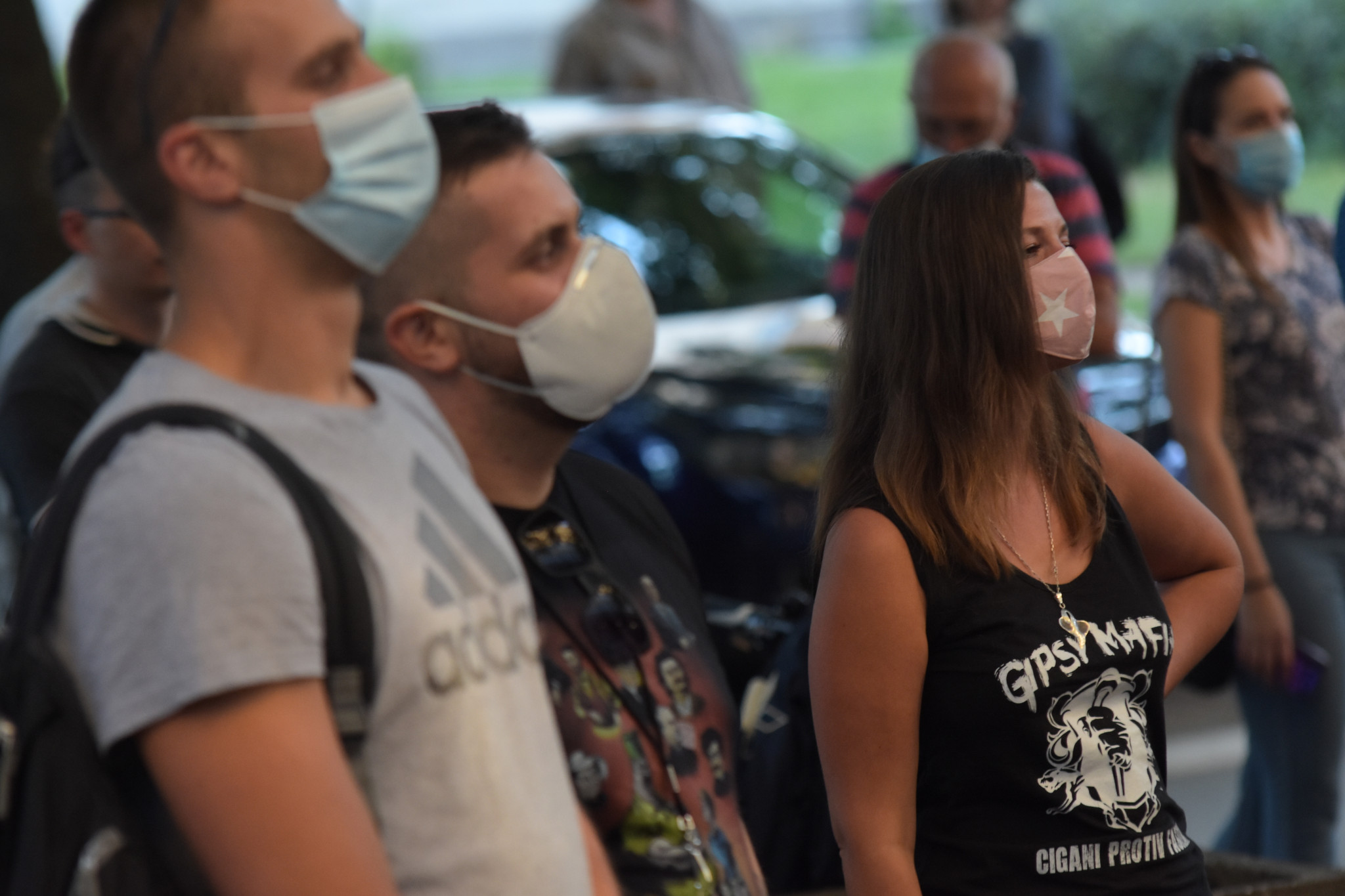 Novi Sad, 20.07.2020. Protest protiv policijske represije ispred tužilaštva, suda. Sud, tužilaštvo, protest, okupljanje, represija Foto: Nenad Lazić/Nova.rs