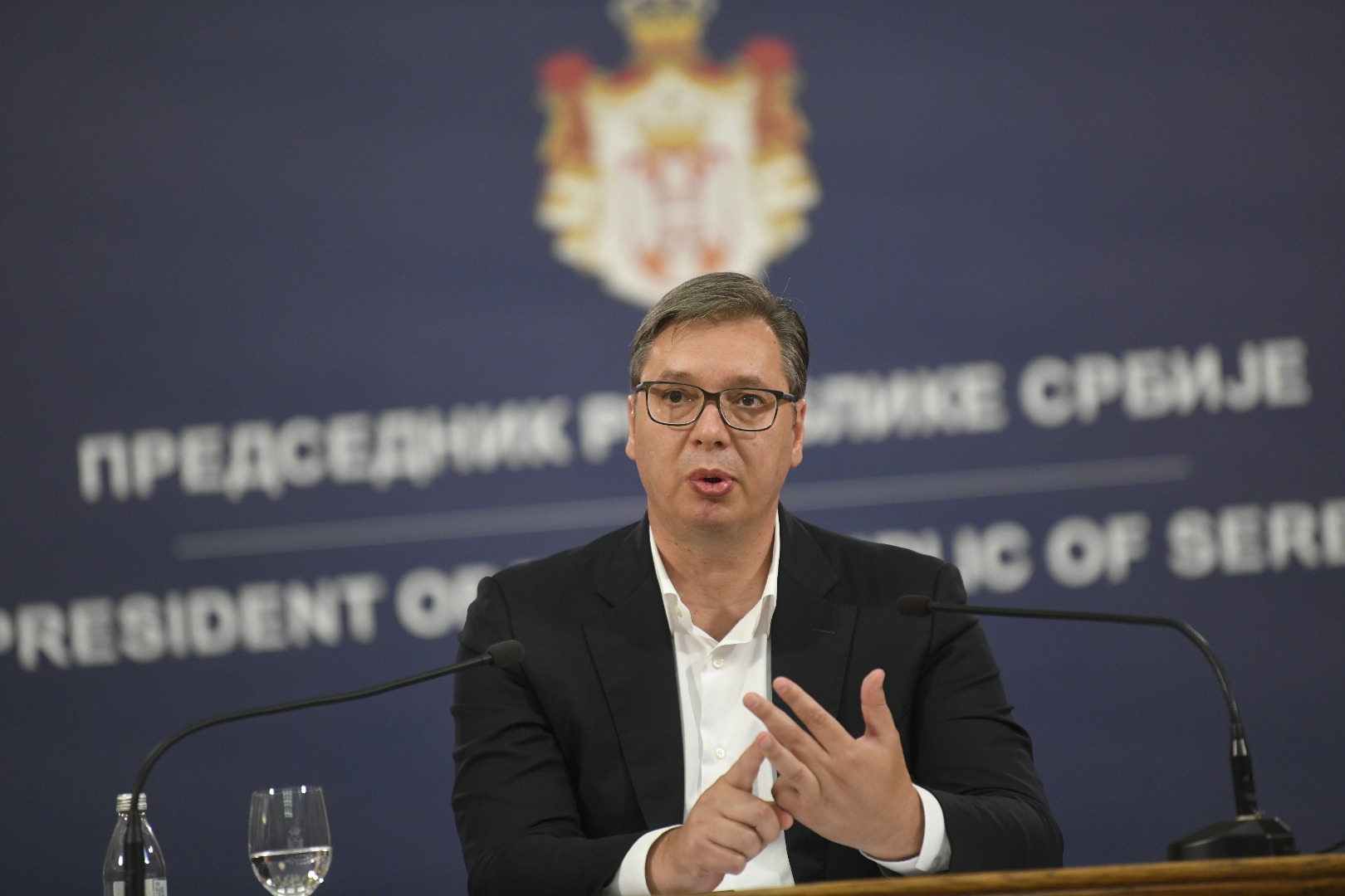 Beograd 08.07.2020. Aleksandar Vučić konferencija za medije, za stampu, za novinare, posle protesta i upada u skupstinu Srbije. Foto: Nemanja Jovanović/Nova.rs