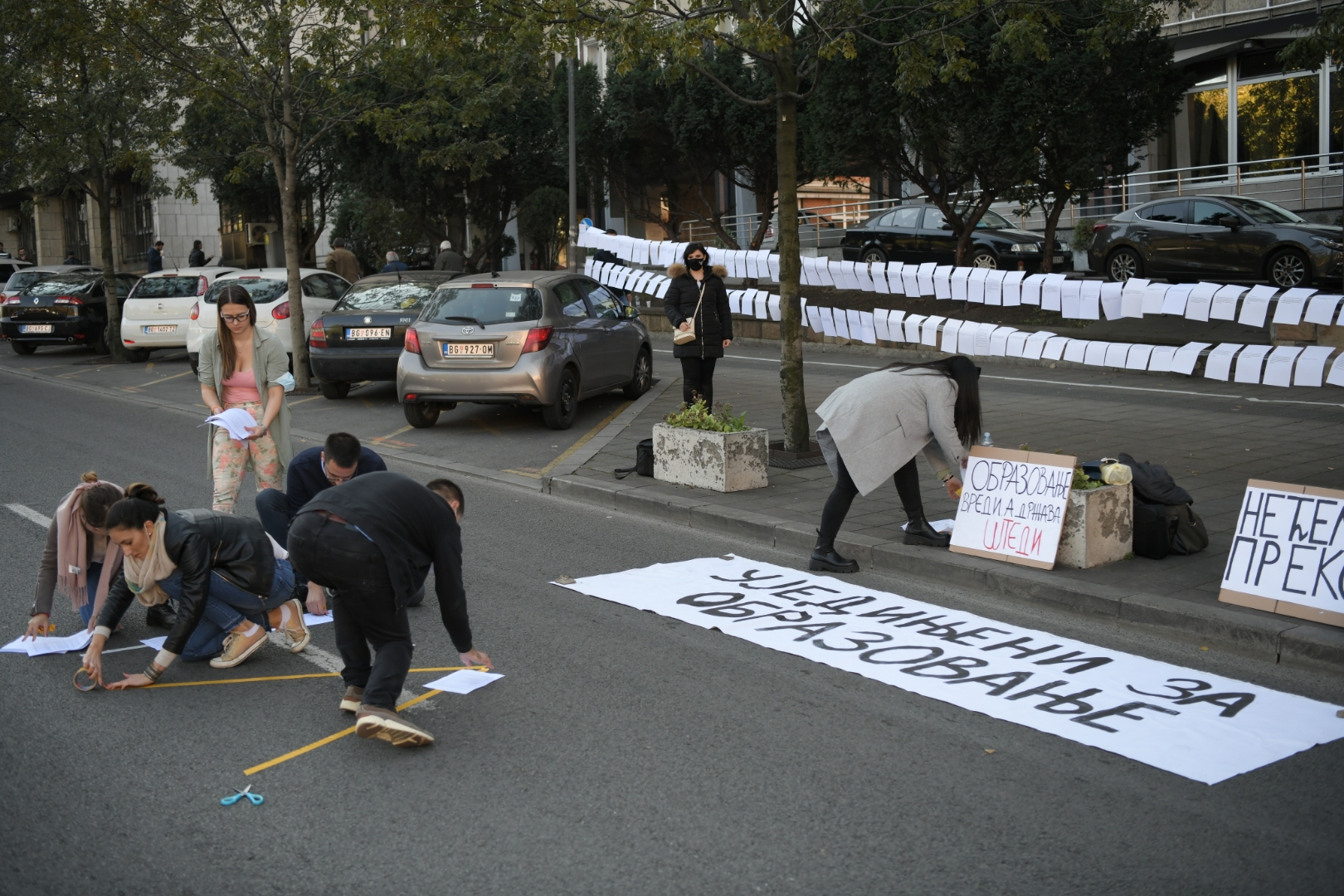Beograd, 22.10.2020. Nemanjina, Protest studenata, studenti, studentski protest Foto: Dragan Mujan/Nova.rs