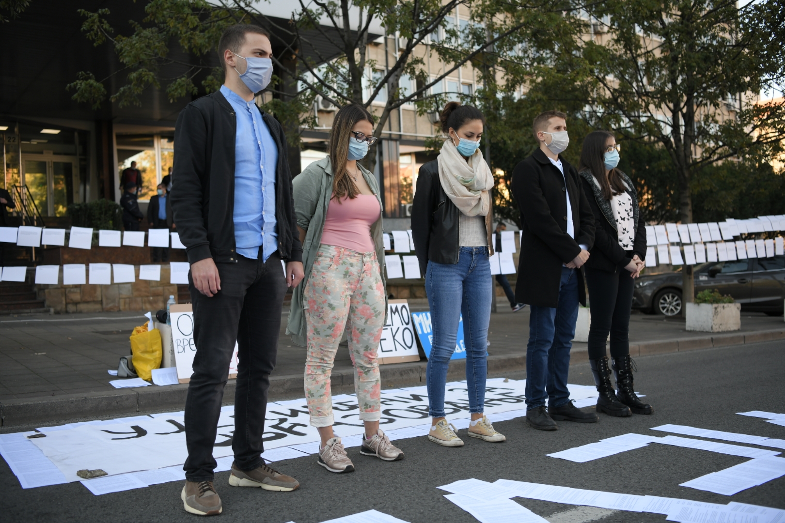 Beograd, 22.10.2020. Nemanjina, Protest studenata, studenti, studentski protest Foto: Dragan Mujan/Nova.rs