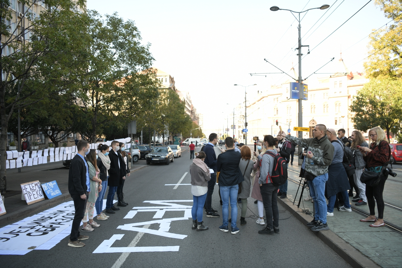 Beograd, 22.10.2020. Nemanjina, Protest studenata, studenti, studentski protest Foto: Dragan Mujan/Nova.rs