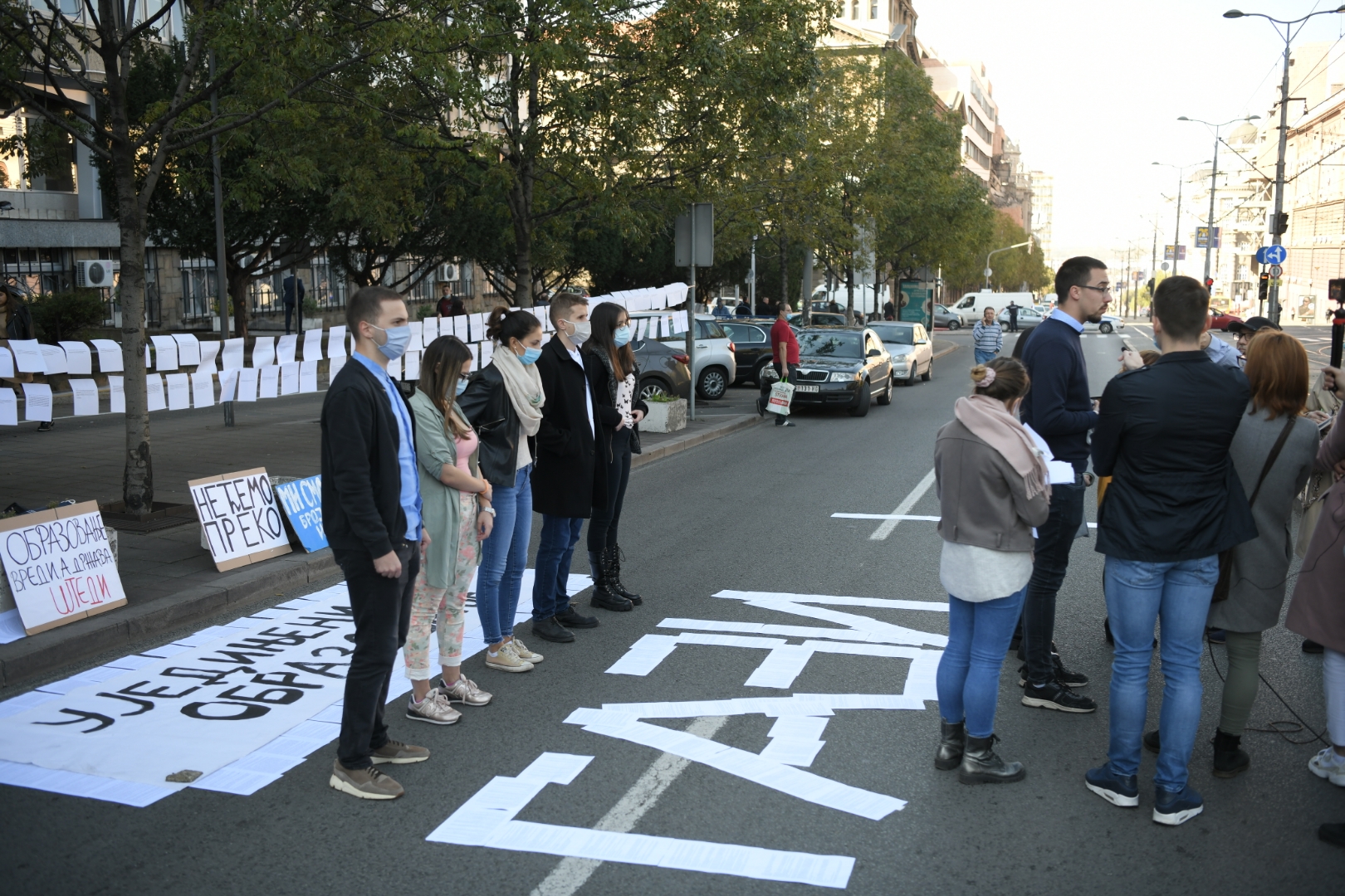 Beograd, 22.10.2020. Nemanjina, Protest studenata, studenti, studentski protest Foto: Dragan Mujan/Nova.rs