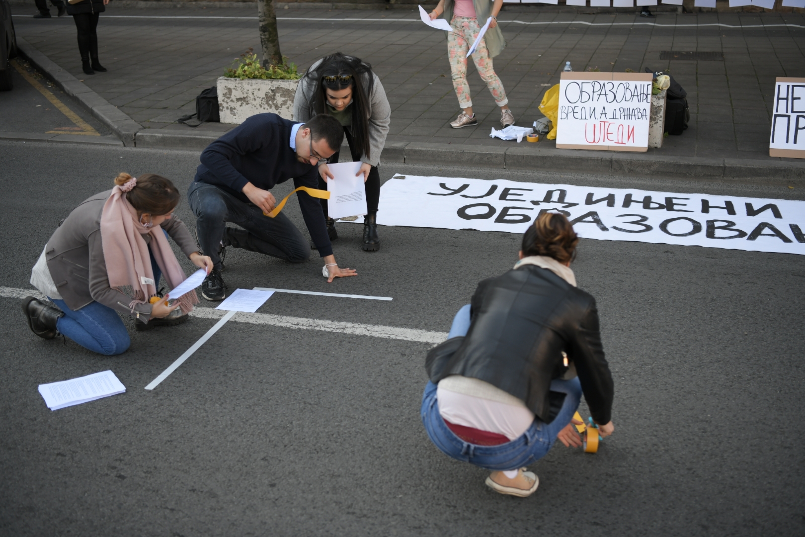Beograd, 22.10.2020. Nemanjina, Protest studenata Foto: Dragan Mujan/Nova.rs