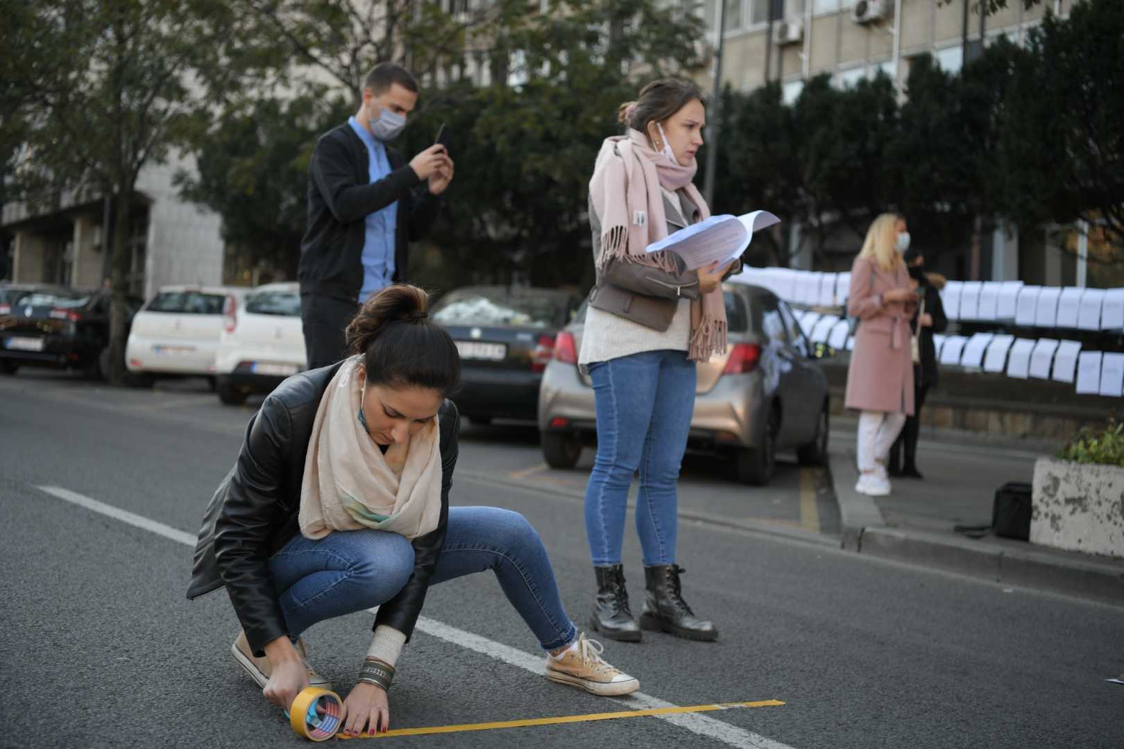 Beograd, 22.10.2020. Nemanjina, Protest studenata Foto: Dragan Mujan/Nova.rs