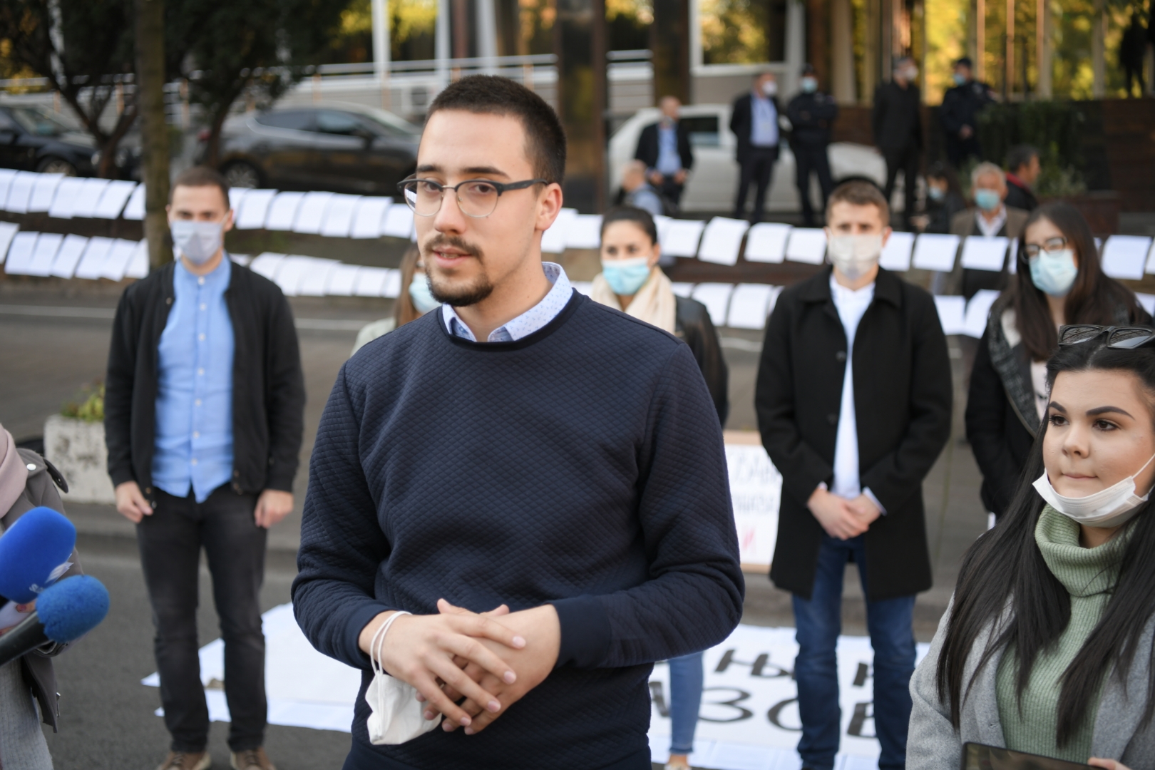 Beograd, 22.10.2020. Nemanjina, Protest studenata Foto: Dragan Mujan/Nova.rs