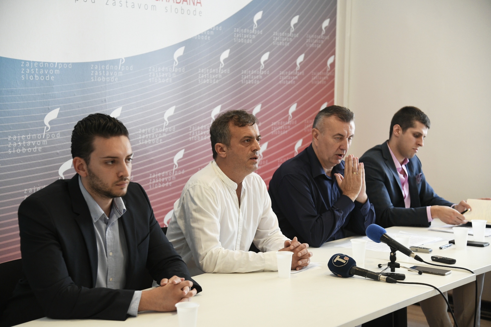 Beograd 14.06.2020., Pokret slobodnih građana, PSG, Sergej Trifunović, Pavle Grbović Foto: Nemanja Jovanović/Nova.rs