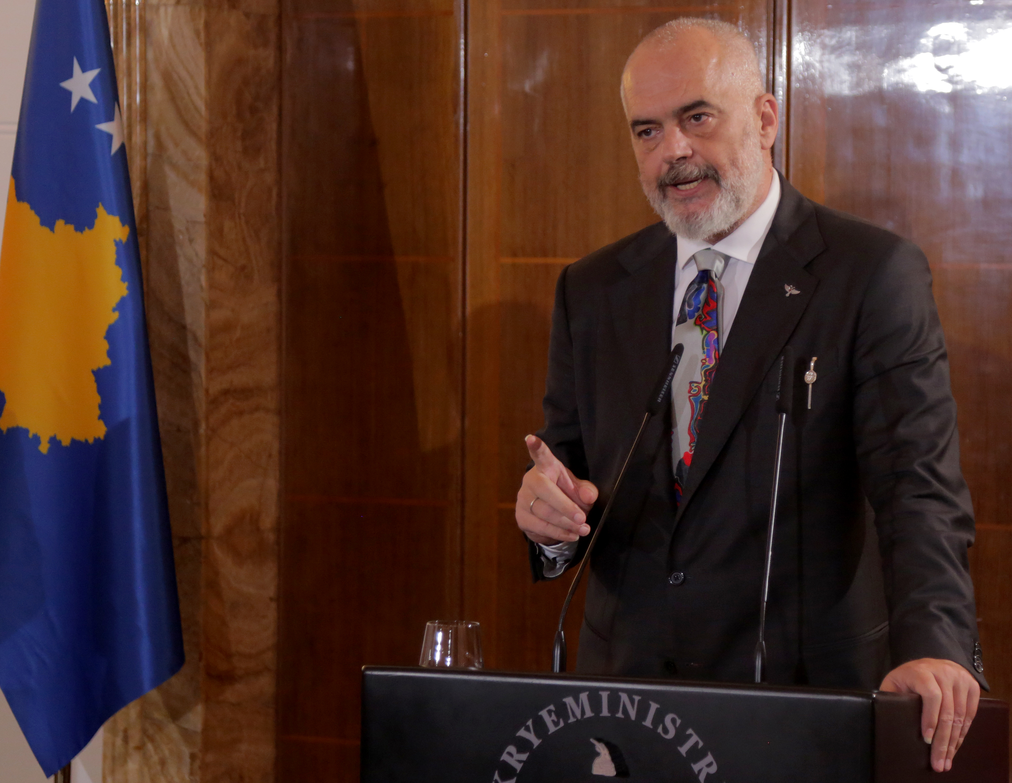 Kosovo's new Prime Minister Hoti visits Albania