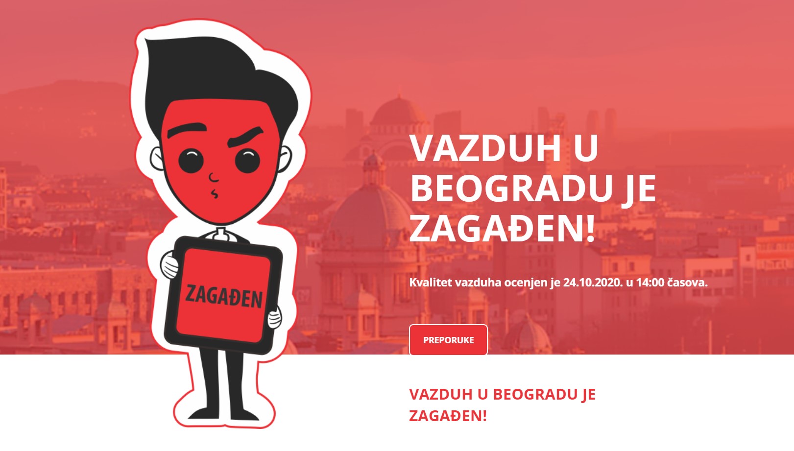 Beograd, zagađen vazduh